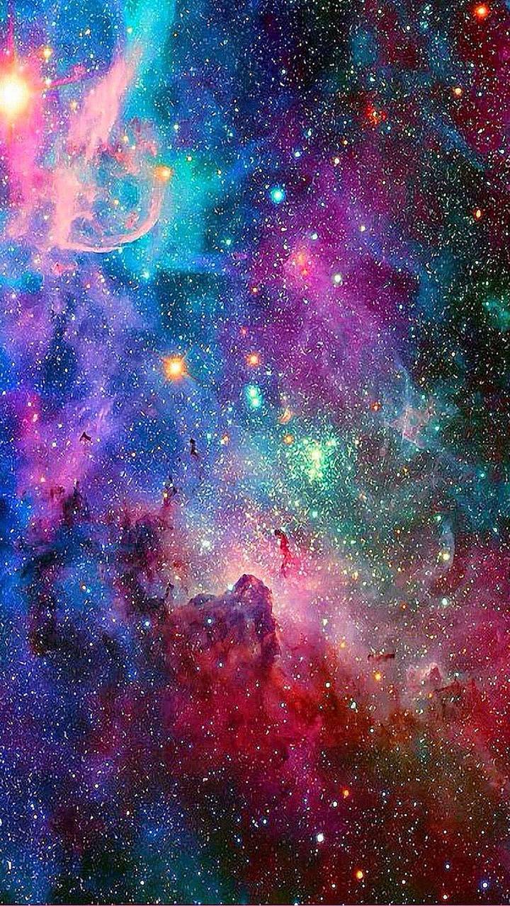 Nebulosa galassia viola rosa, 720x1280 Verticale, Telefono