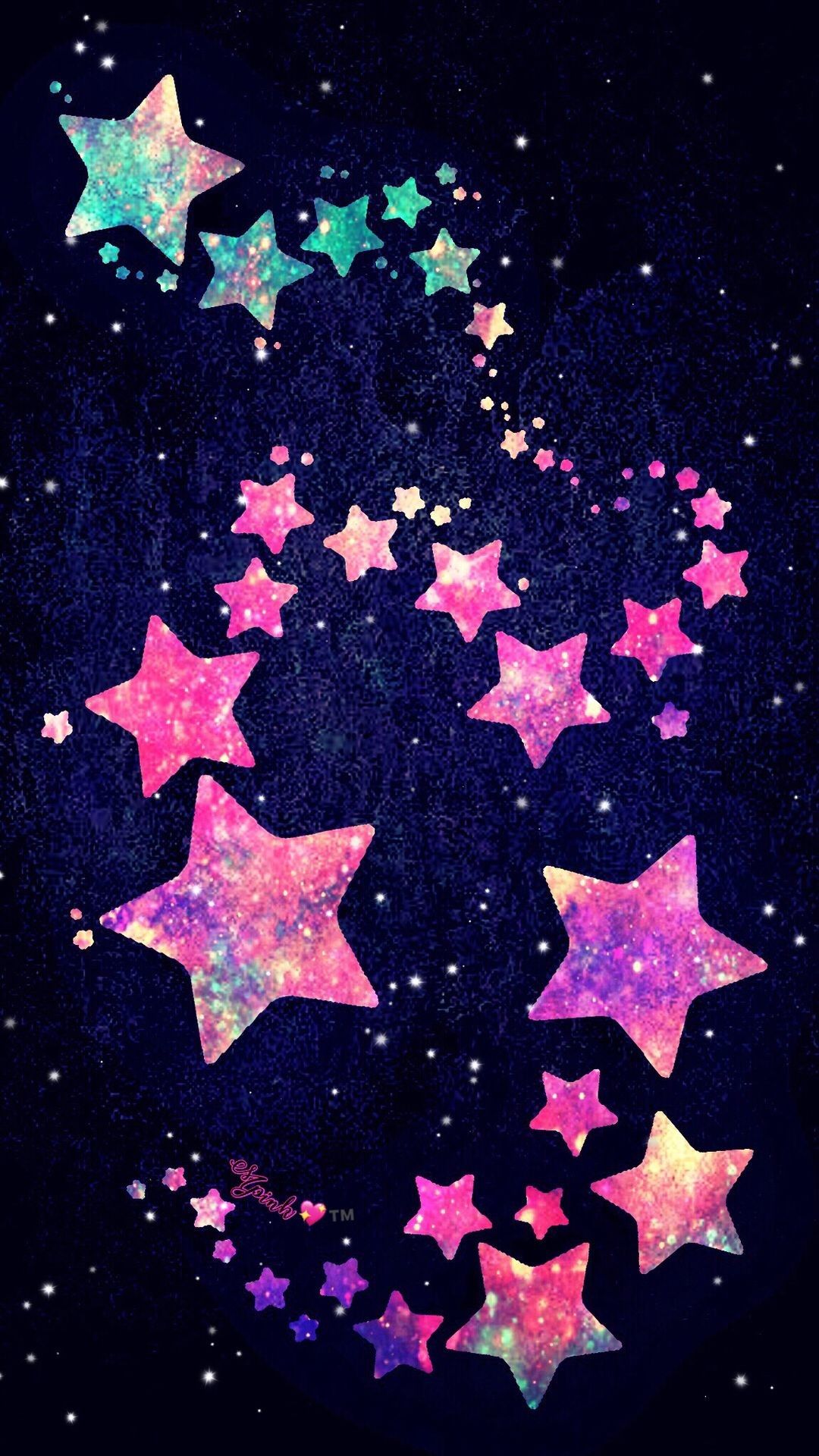 Stelle rosa galassia, 1080x1920 Full HD Verticale, Smartphone