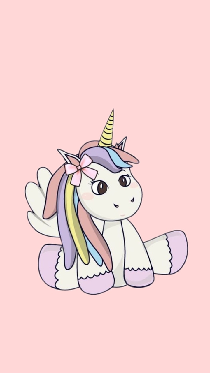 Unicorno bambino sfondo rosa, 720x1280 Verticale, Mobile