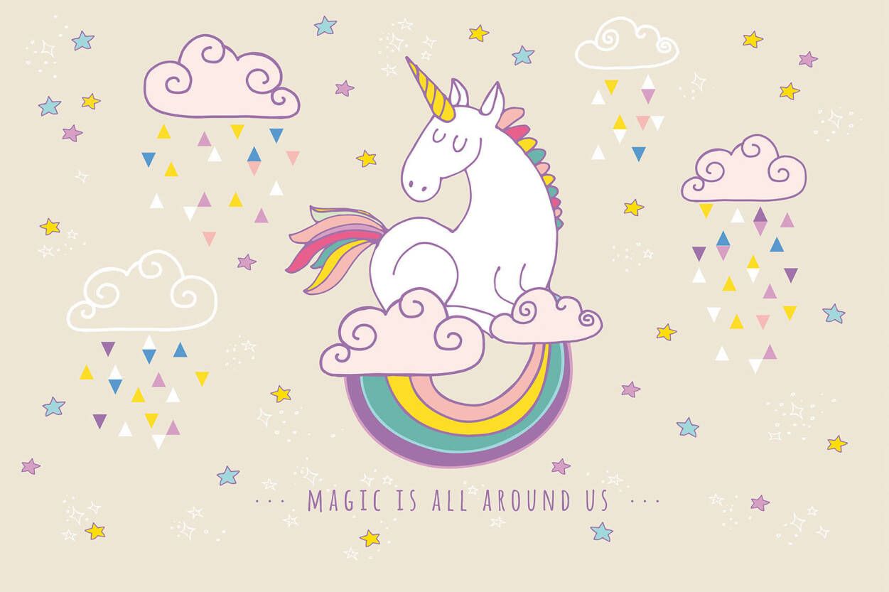 Unicorno arcobaleno su nuvola, 1251x833 HD, Desktop