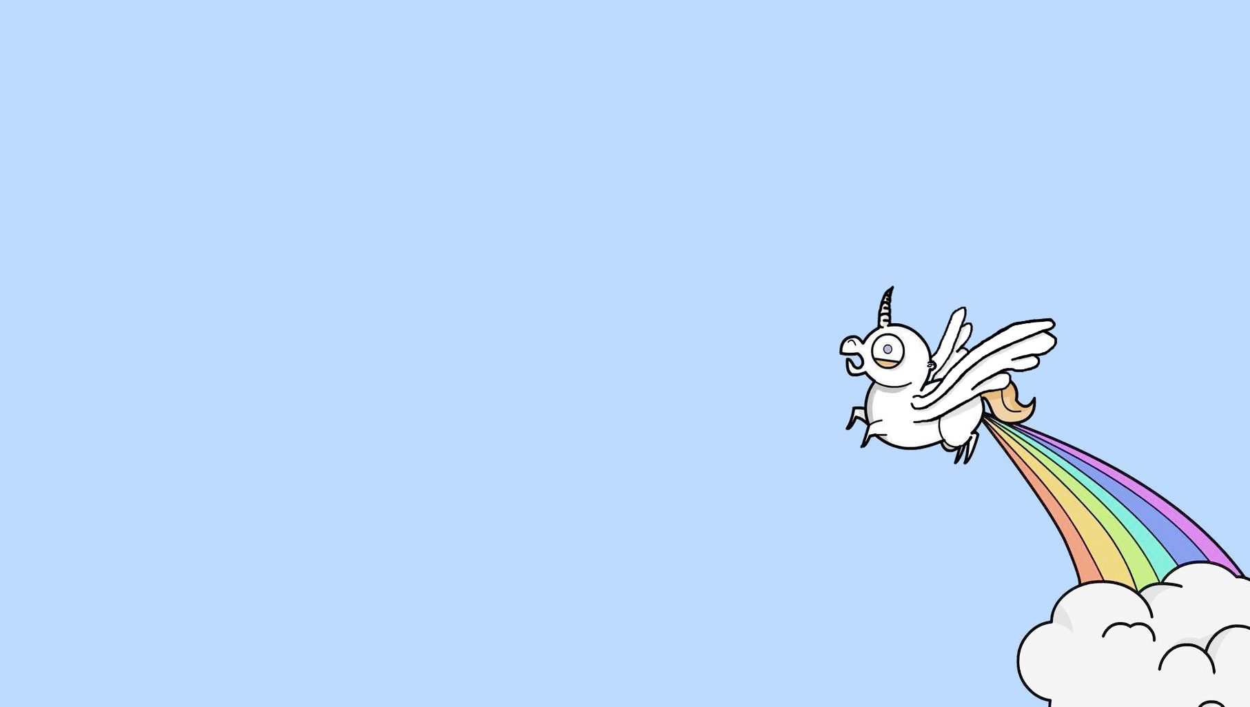 Unicorno animato arcobaleno cielo, 1920x1080 Full HD, Desktop