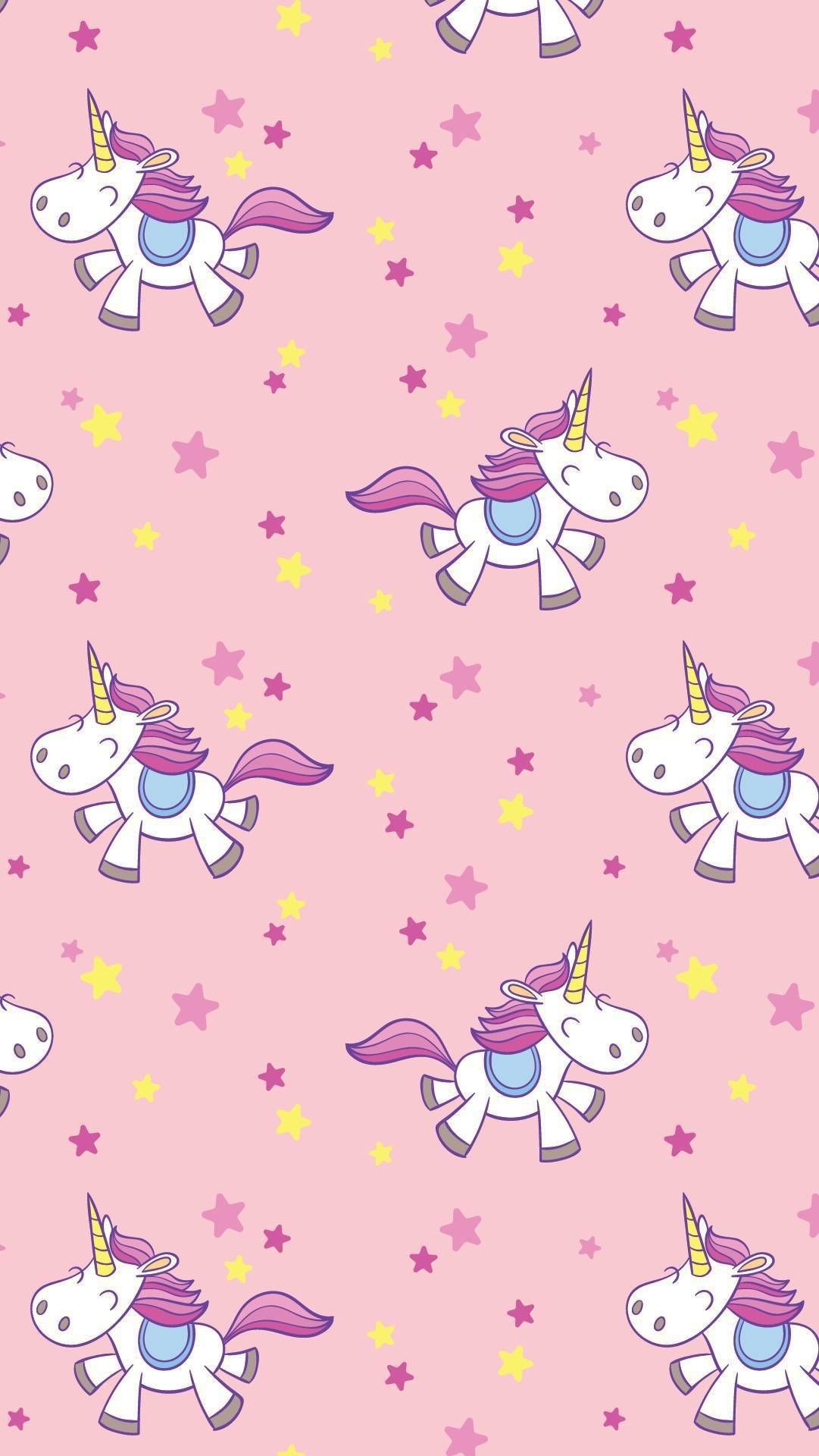 Unicorni cartoon su rosa, 1081x1920 Full HD Verticale, iPhone