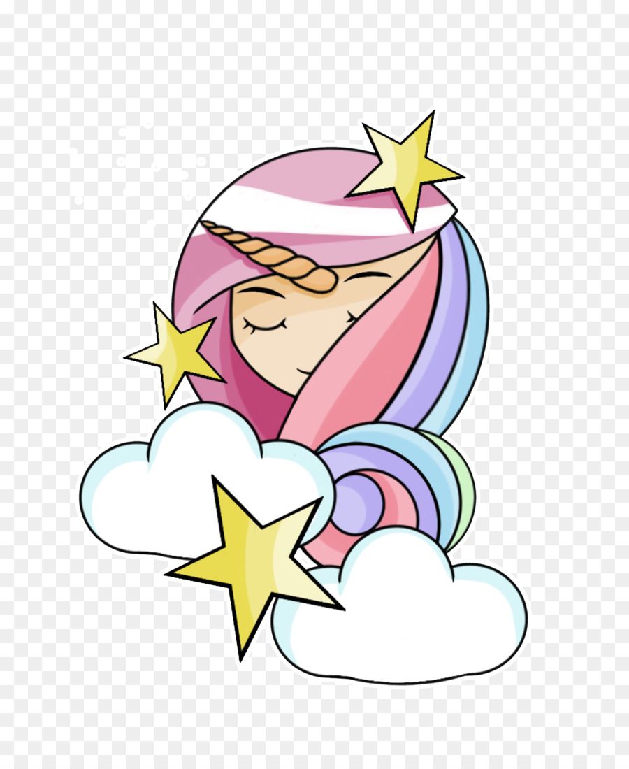 Unicorno pastello con stelle e nuvole, 900x1100 Verticale, Telefono