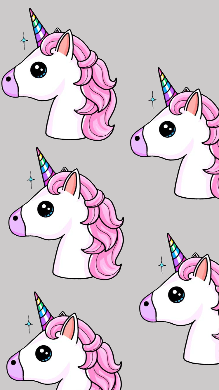 Unicorni cartoon rosa pattern, 750x1334 Full HD Verticale, iPhone