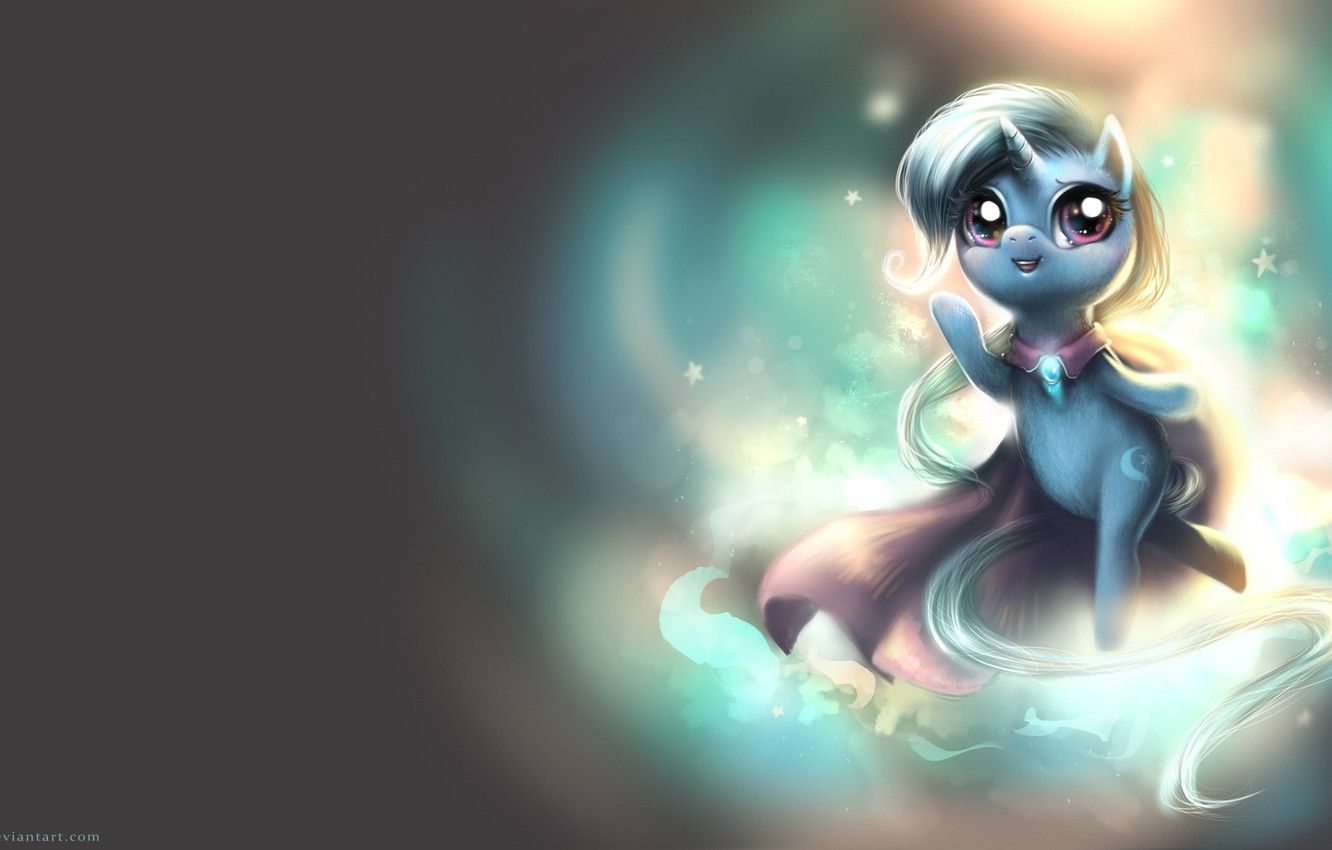 Unicorno cartone animato blu, 1332x850 720p, PC