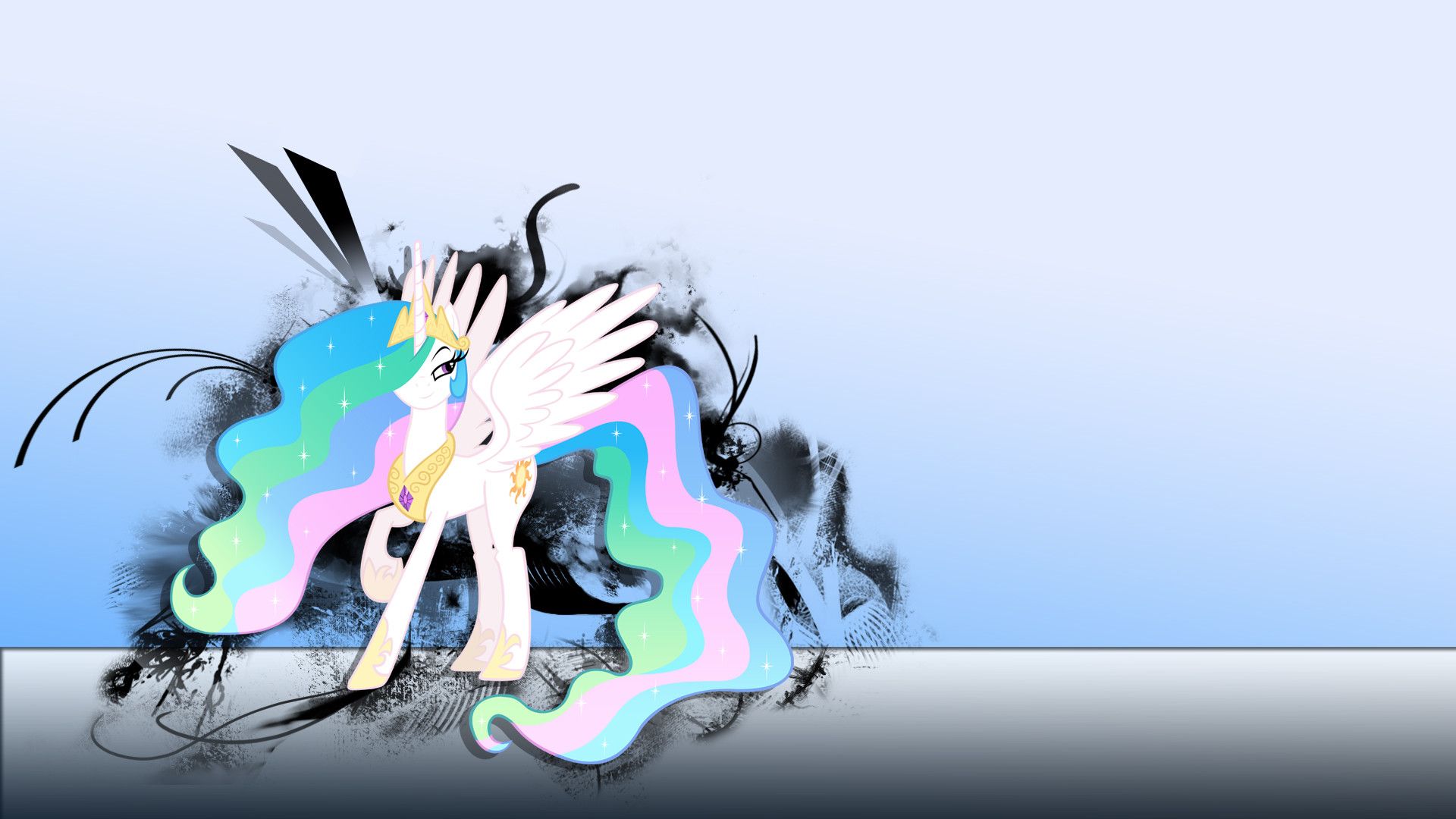 Unicorno arcobaleno testa illustrazione, 1300x1390 Verticale, Mobile