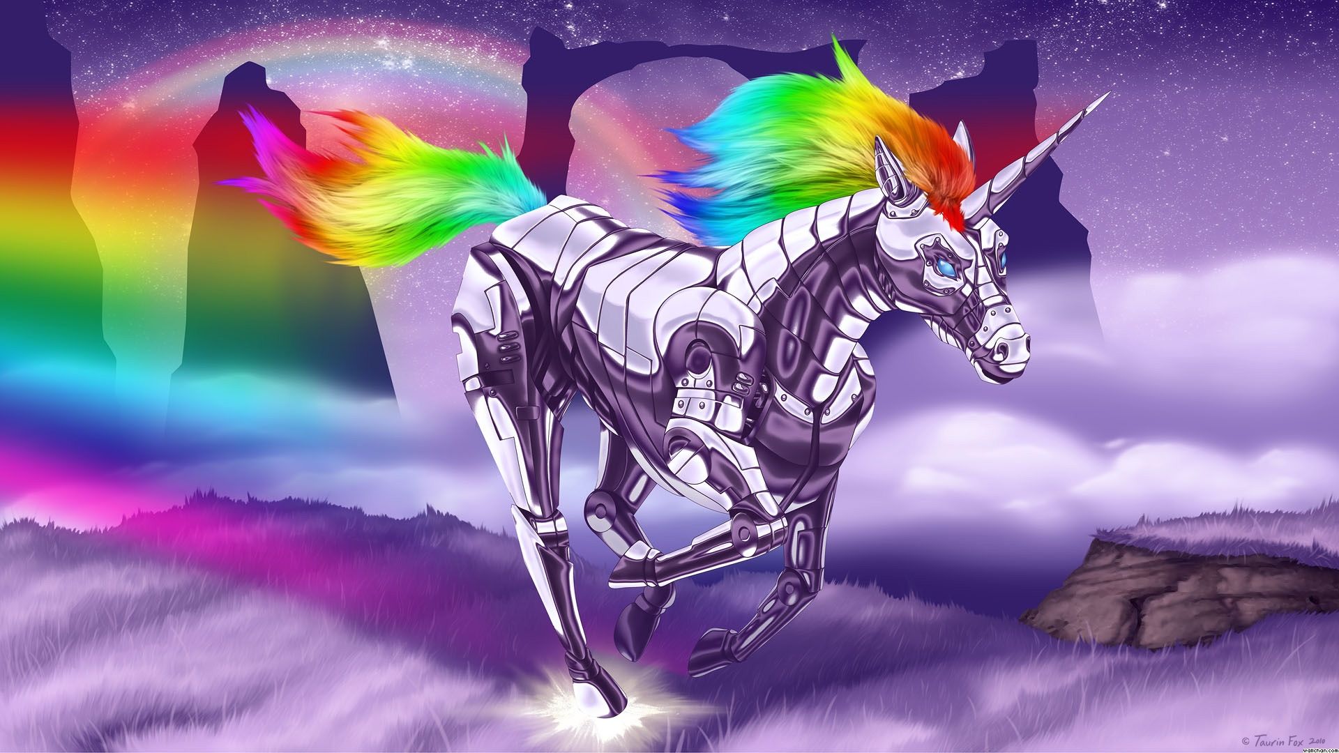 Unicorno arcobaleno sfondo rosa, 1920x1080 Full HD, Desktop