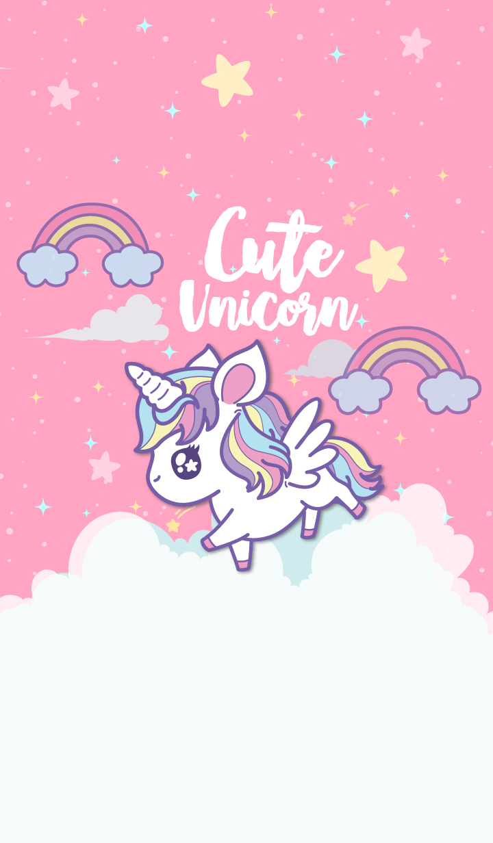 Unicorno arcobaleno sfondo rosa, 720x1232 Verticale, Mobile