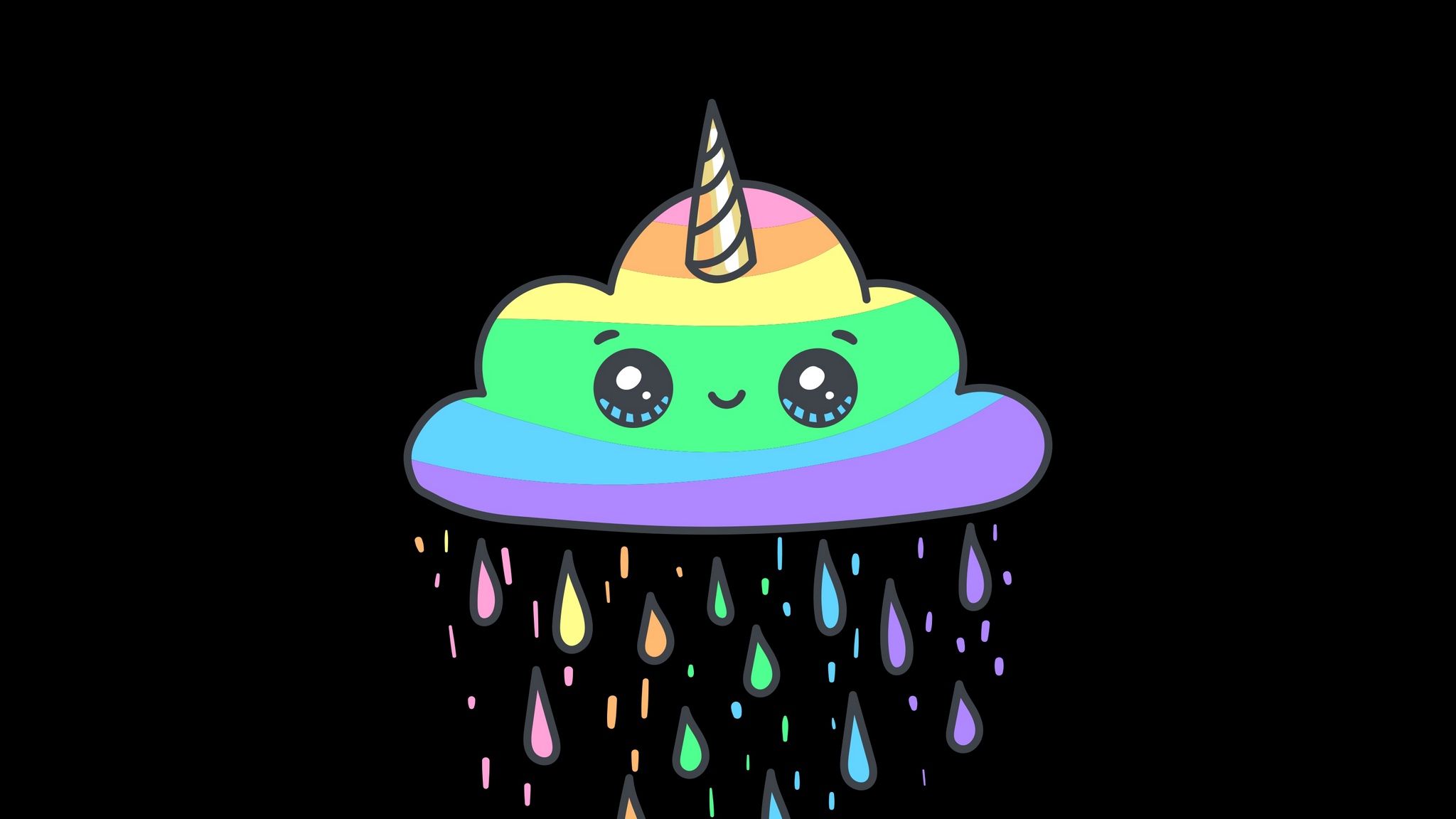 Unicorno arcobaleno su nuvola, 2560x1600 WQXGA, Desktop