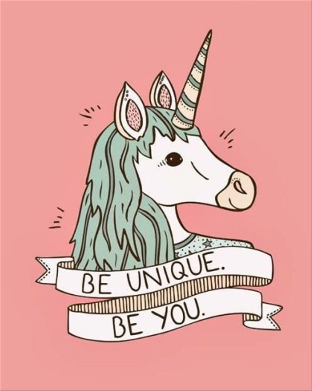 Unicorno illustrato sfondo rosa, 1024x1285 Verticale, Mobile