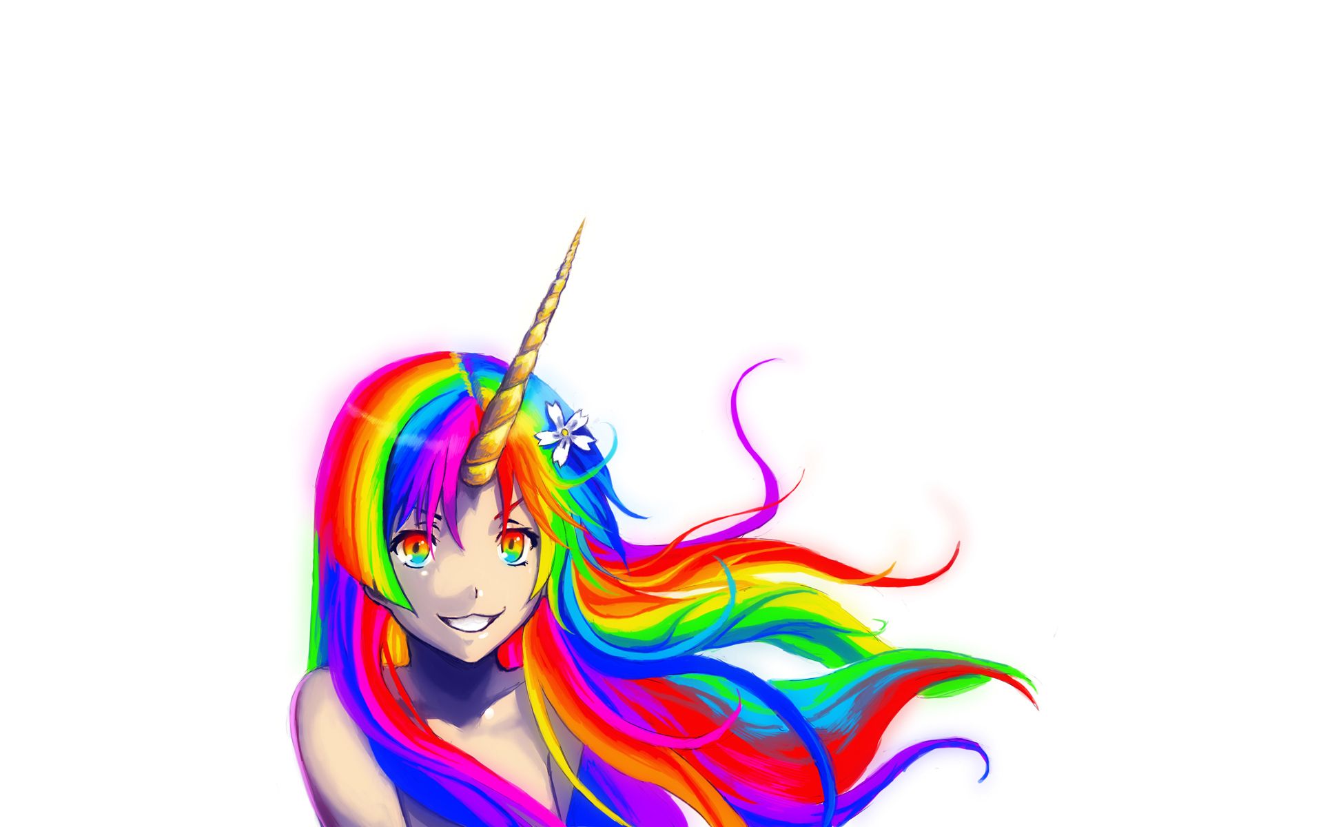 Unicorno arcobaleno colorato, 1440x2526 Verticale, Android