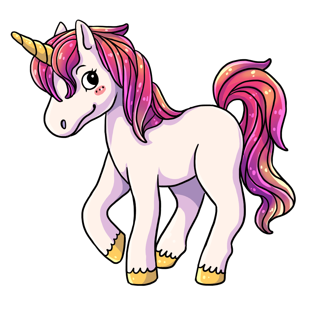 Bambina chibi unicorno galattico, 920x1009 Verticale, Telefono