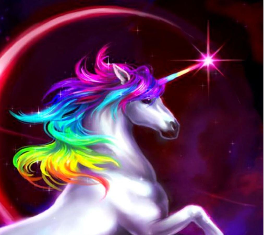 Unicorno bianco criniera arcobaleno, 1012x900 HD, Laptop