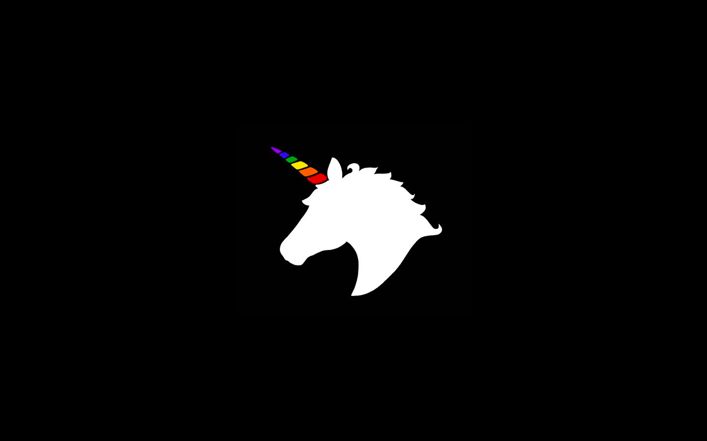 Unicorno bianco sfondo nero, 1920x1080 1080p, Desktop
