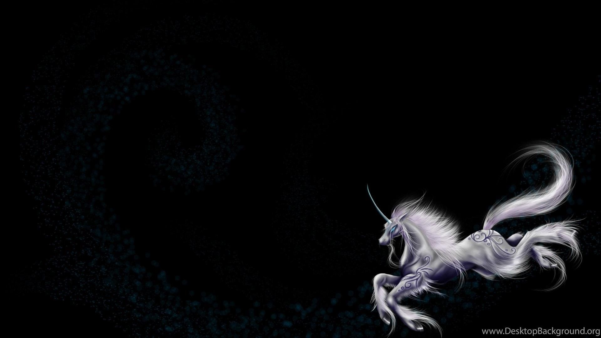 Unicorno nero fantasy notturno, 2048x1536 alta risoluzione, PC