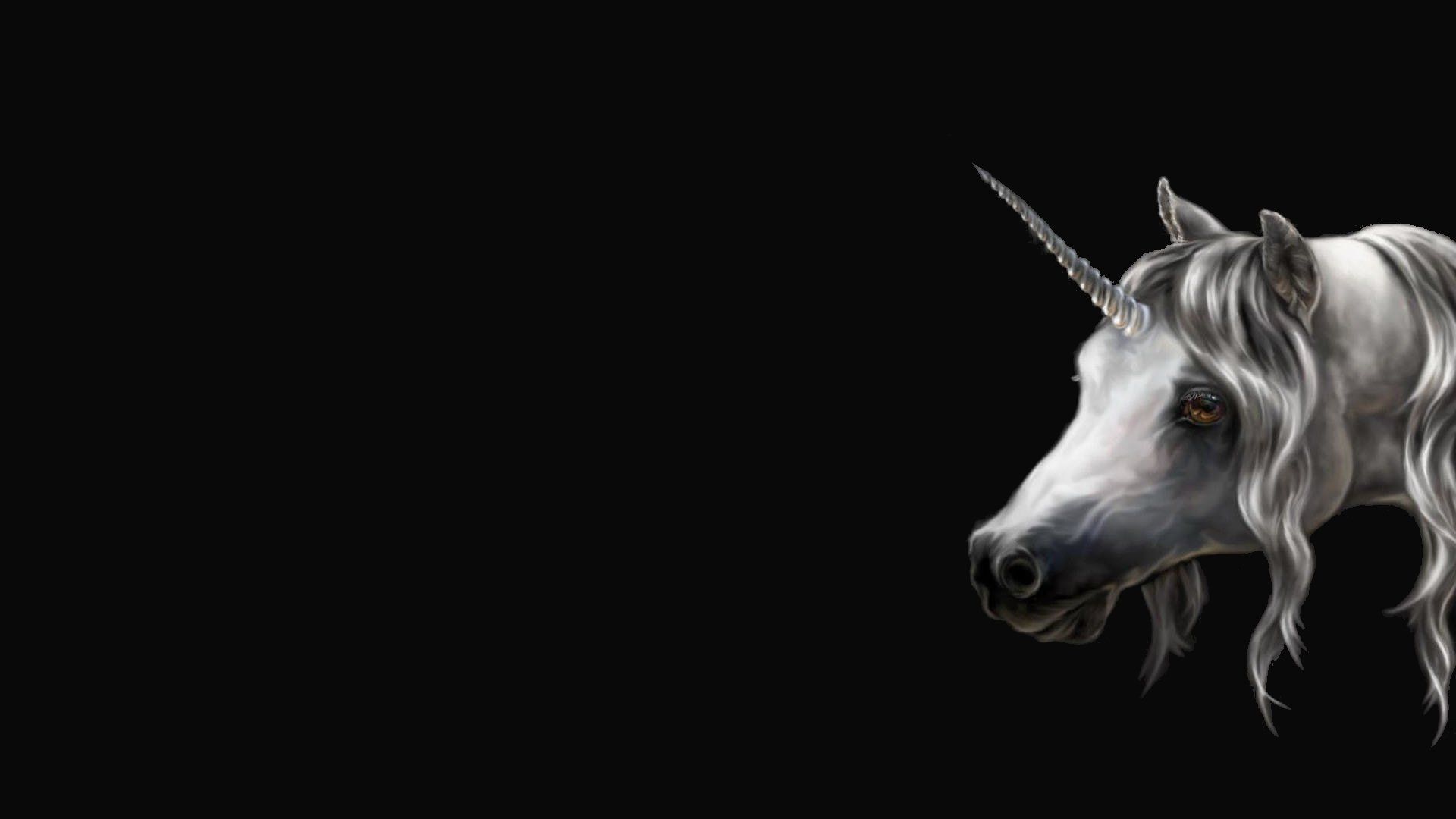 Unicorno nero fumo dissolvenza, 2144x1206 2K, PC Desktop