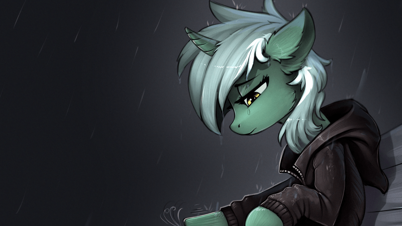 Unicorno triste con felpa nera, 1280x720 720p, Laptop