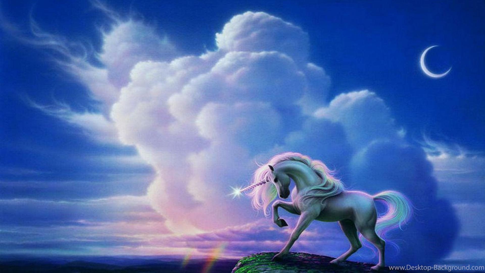 Unicorno arcobaleno sfondo verde, 1920x1080 Full HD, PC Desktop
