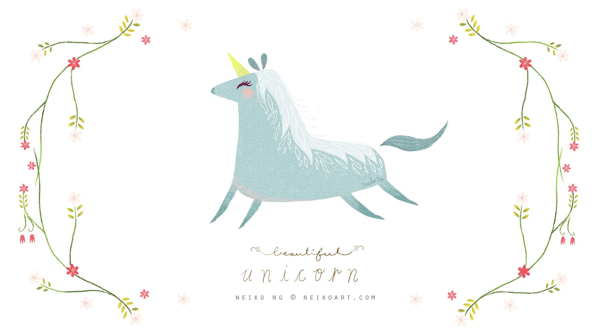 Unicorno nero con criniera fluente, 1920x1200 WUXGA, PC Desktop