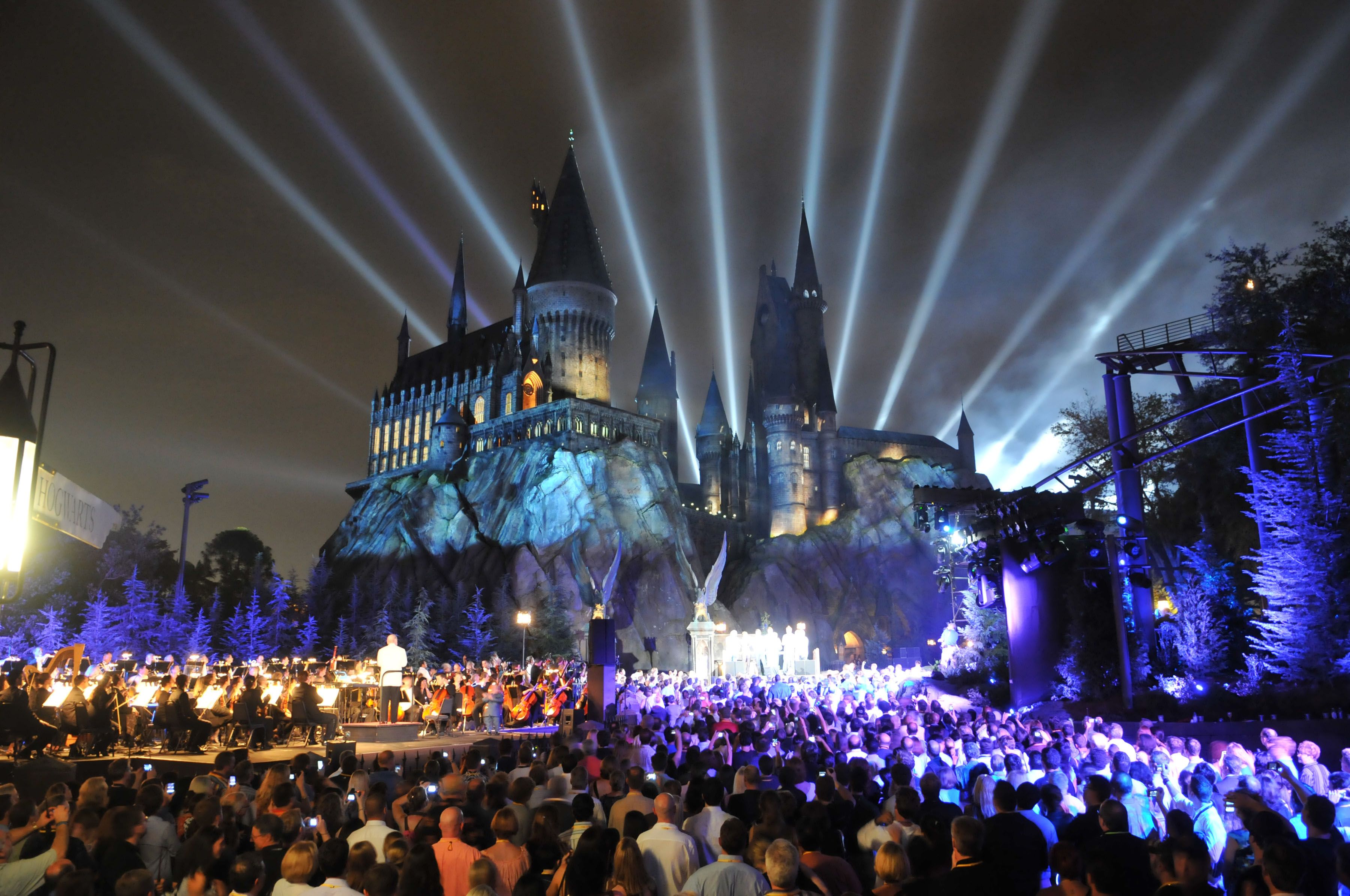 Castello Hogwarts Universal Studios notte, scuola di magia, 3600x2391 WQXGA, PC