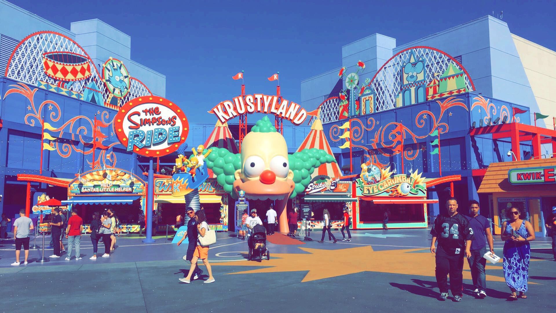 Krustyland Simpson Universal Studios, serie animata, 1920x1080 Full HD 1080p, Monitor Gaming