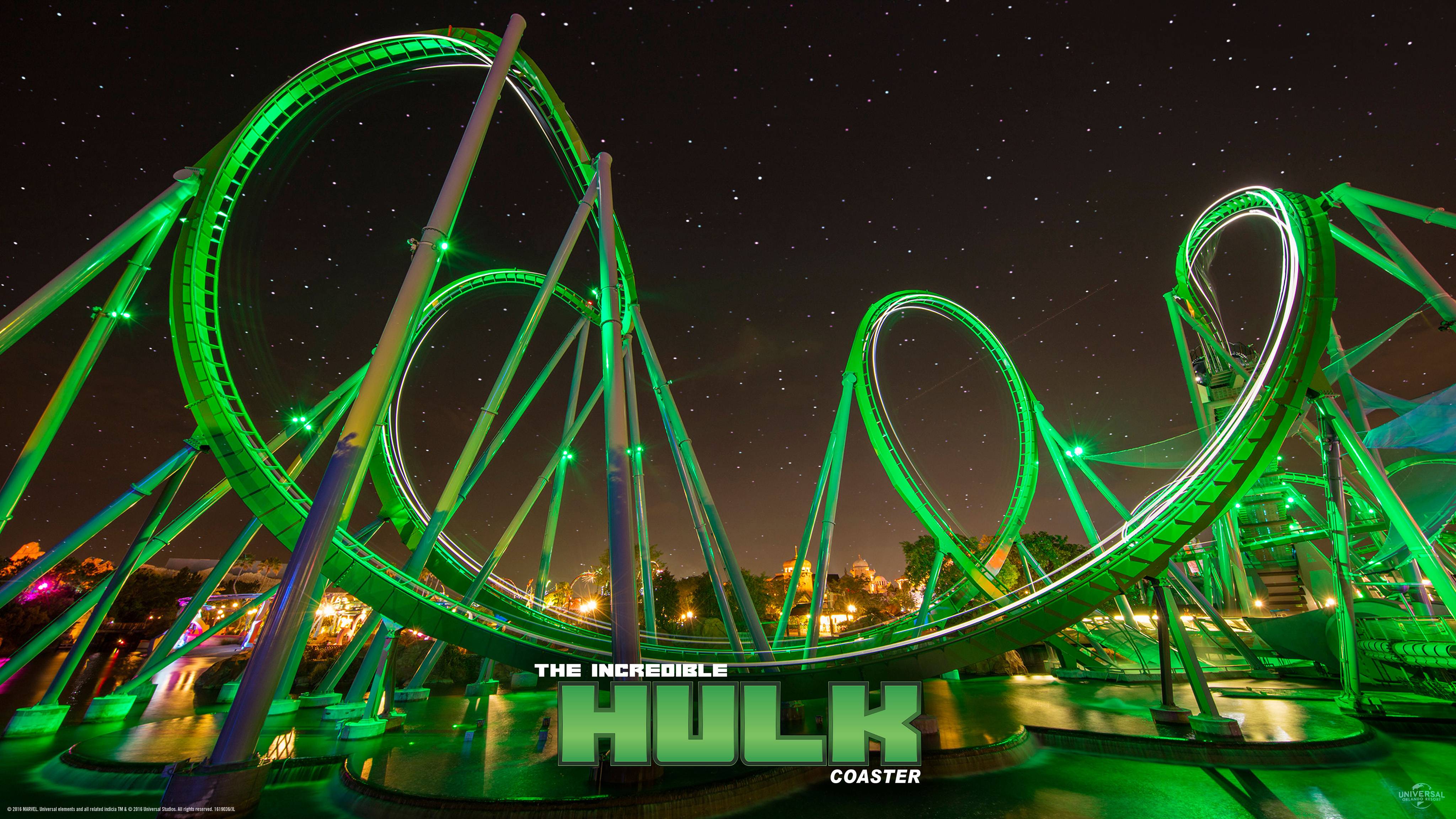 Montagne russe Incredible Hulk verdi, 4096x2304 Ultra HD, PC