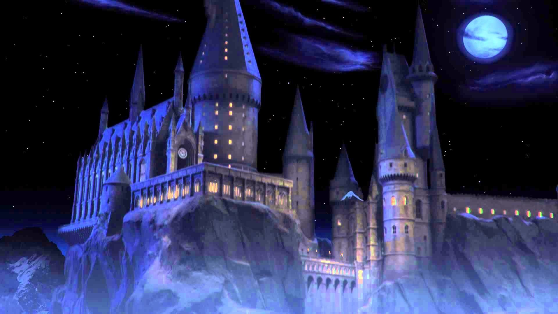 Castello Hogwarts spettacolo luci notturno, scuola di magia, 2048x1152 Hi-Res, PC Desktop