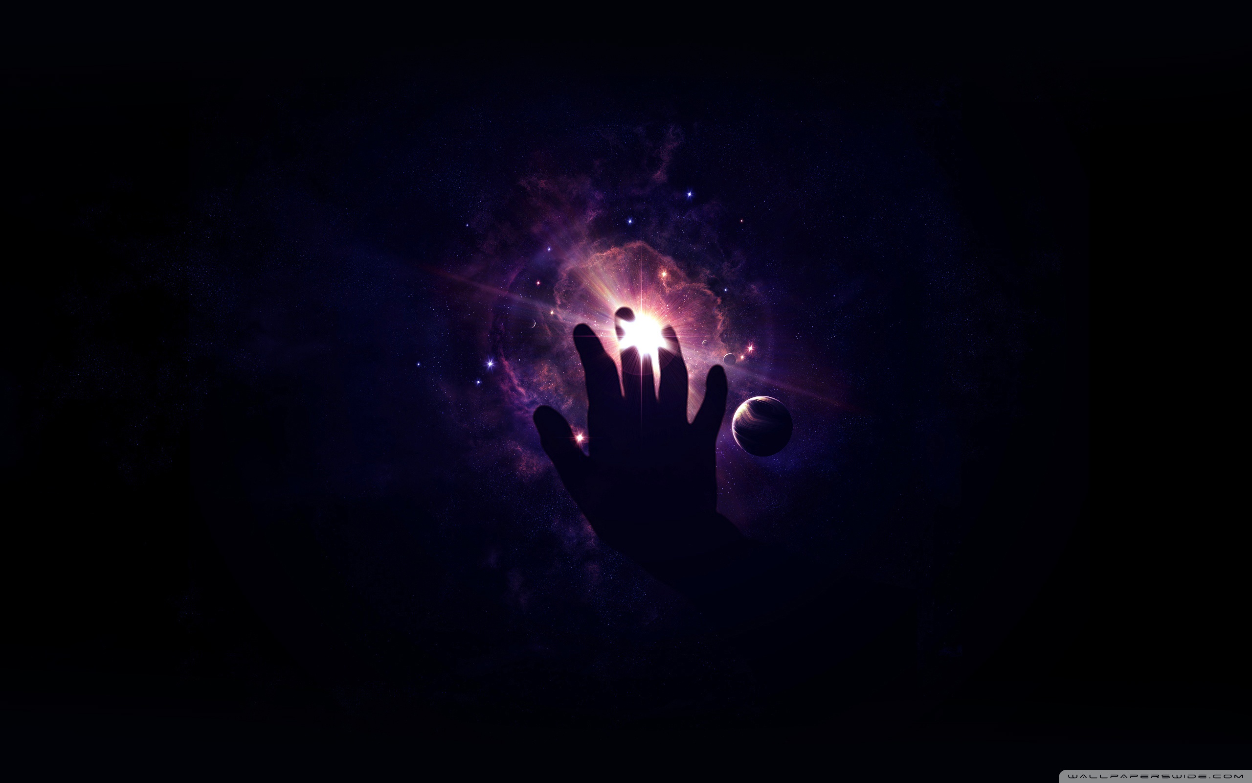 Mano che tocca l'universo, 2560x1600 2K, Desktop