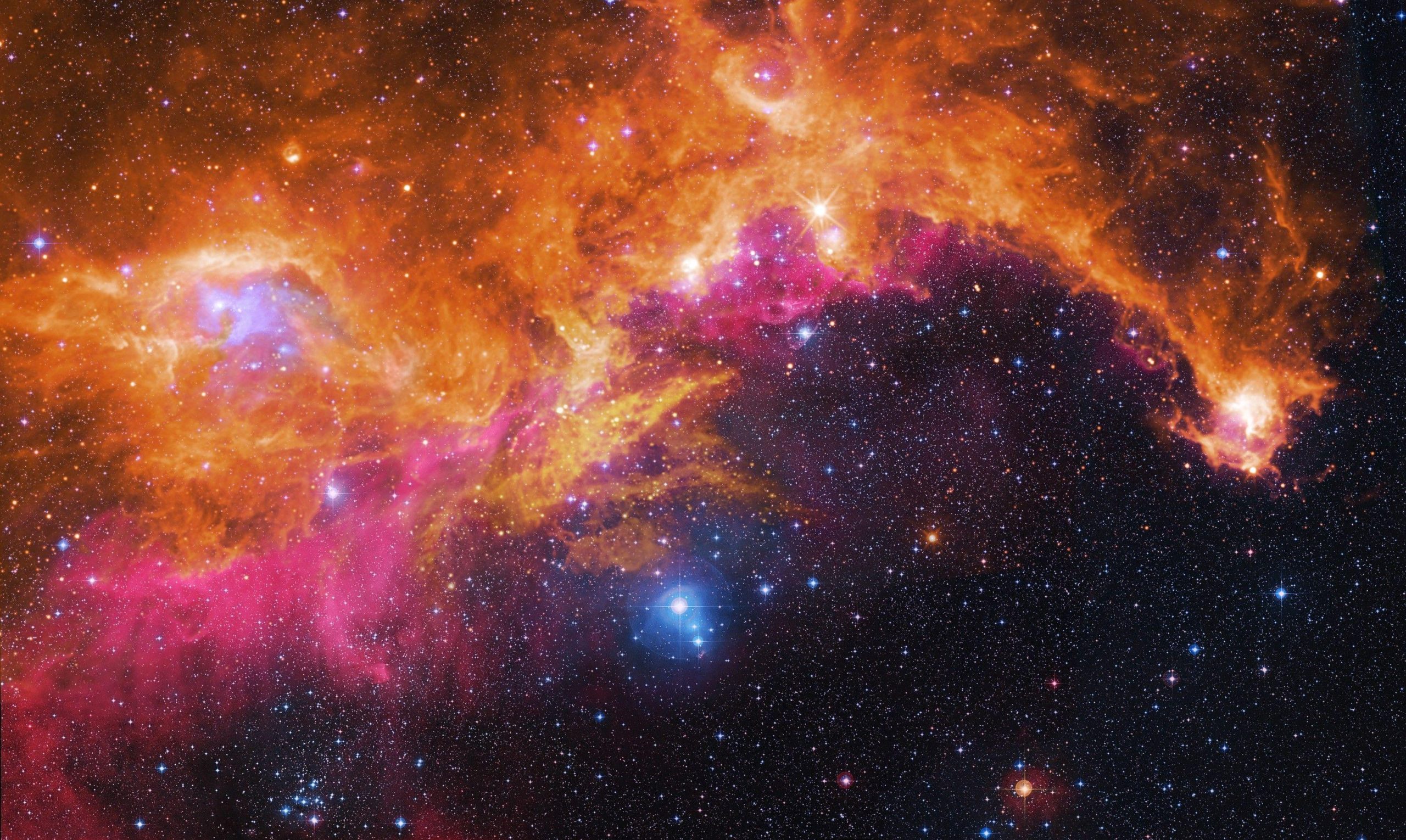 Nebulosa arancione e rosa, 2560x1530 1440p, Desktop