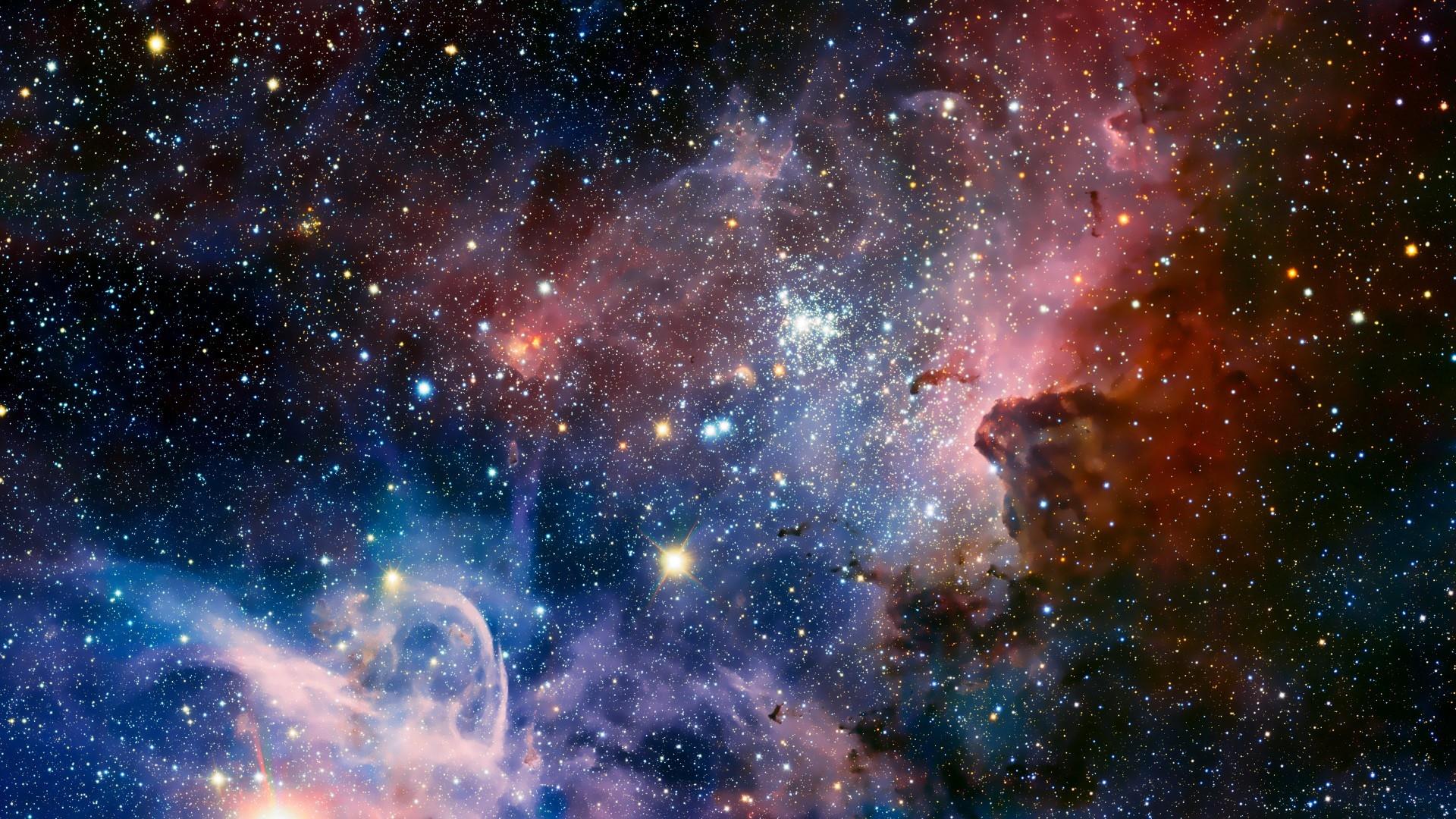 Nebulosa colorata con stelle, 1920x1080 Full HD, PC Desktop