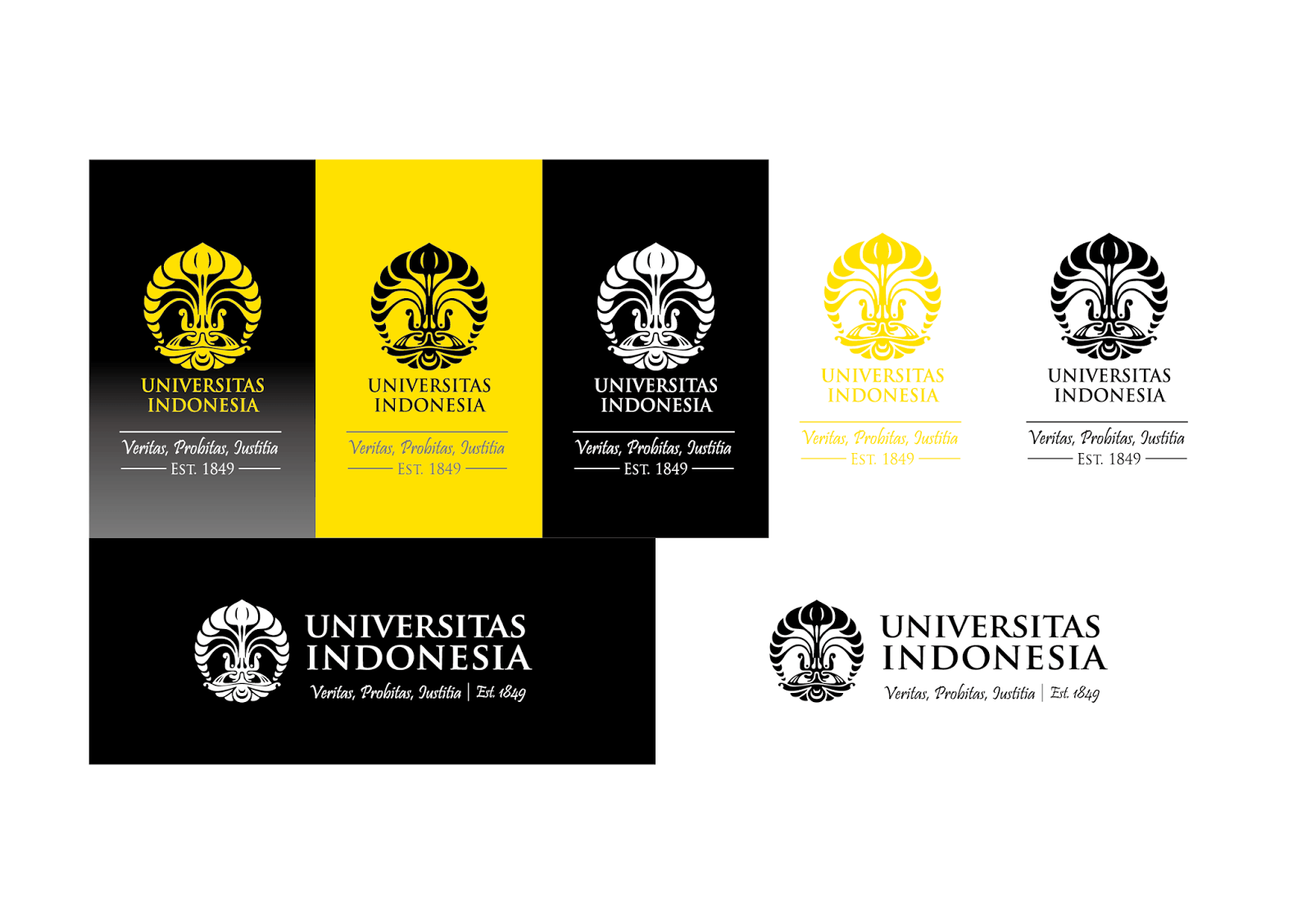 Logo Universitas Indonesia dorato, 1300x731 720p, Laptop