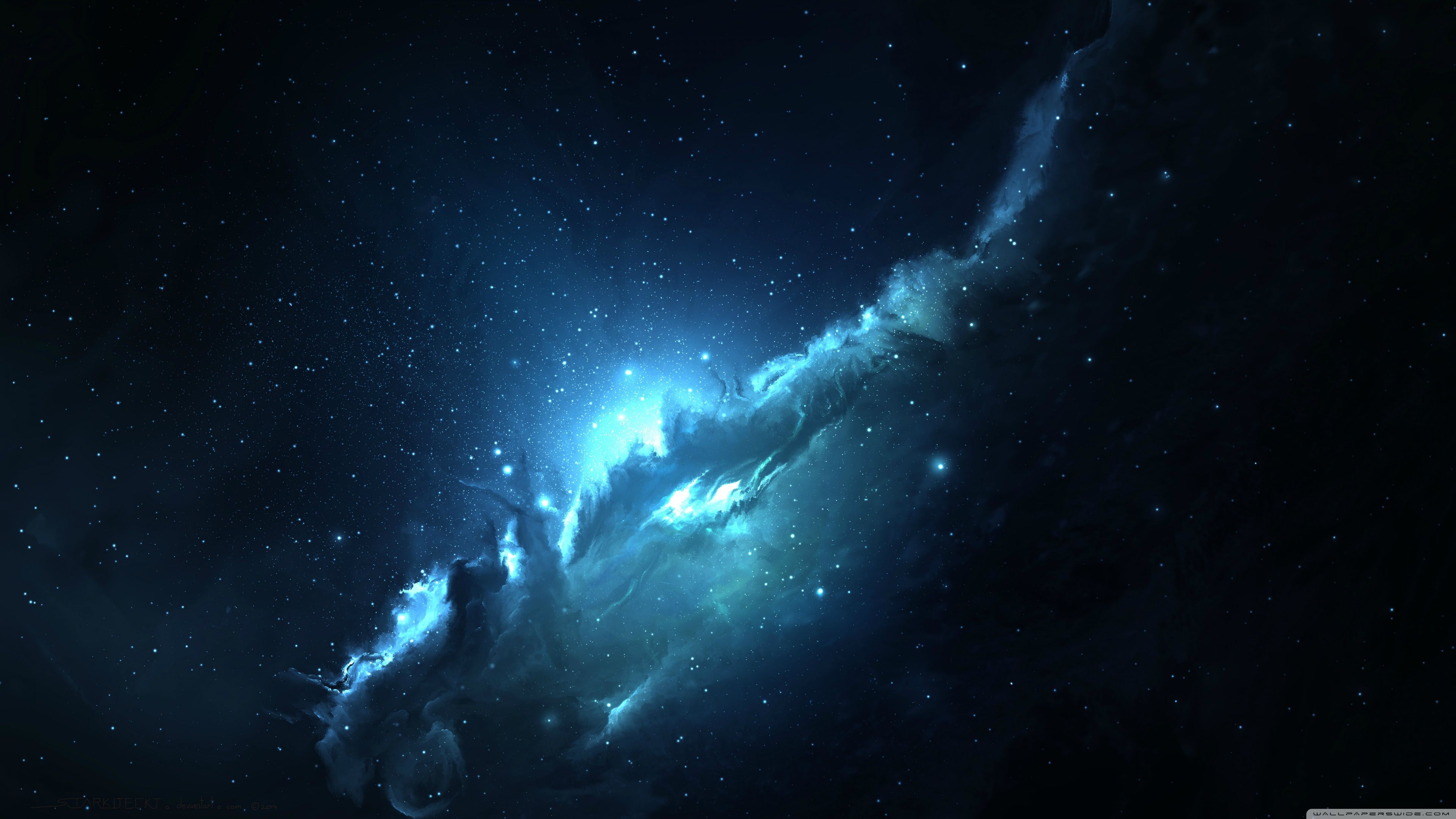 Nebulosa blu nello spazio, 3840x2160 4K, Desktop 4K