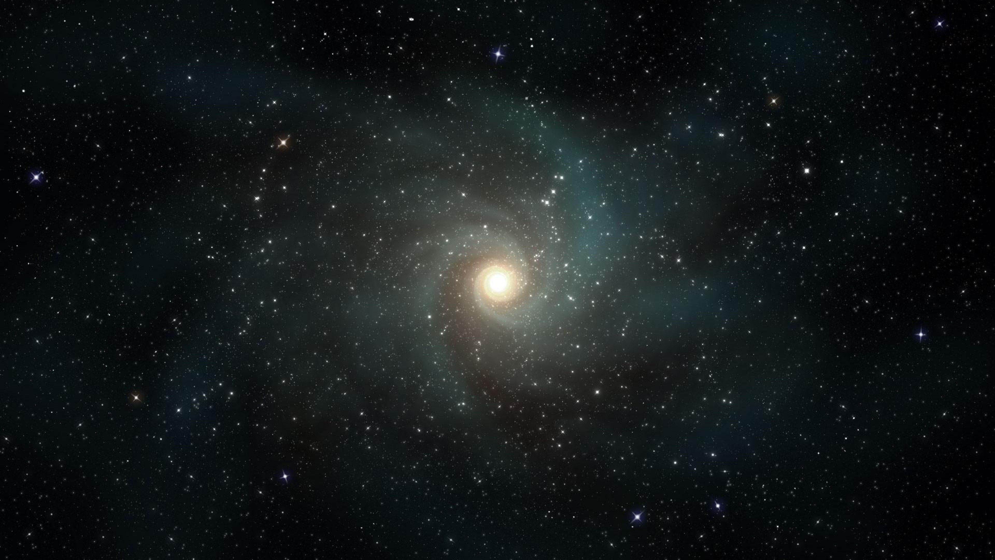 Galassia luminosa nello spazio, 3840x2160 4K Ultra HD, Monitor 4K