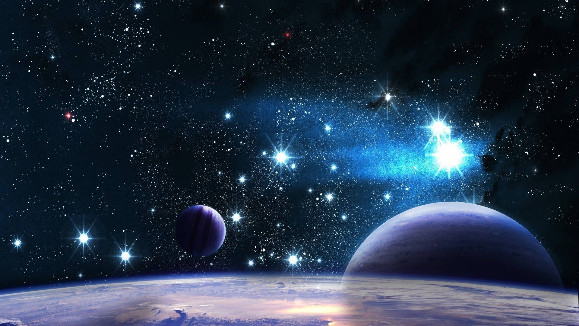 Pianeti e stelle nello spazio, 1920x1080 1080p, PC