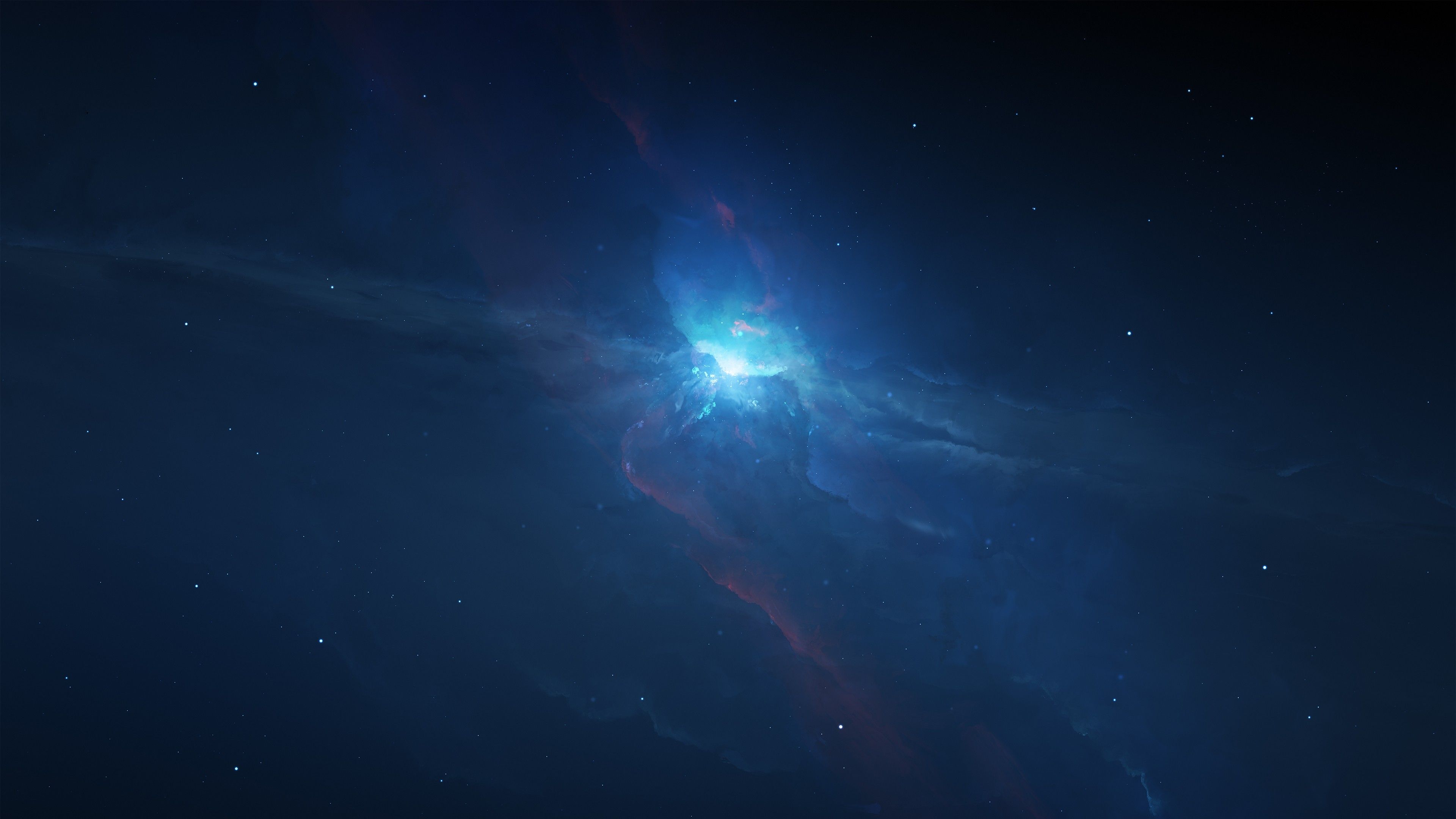 Nebulosa blu nello spazio, 3840x2160 UHD, PC 4K