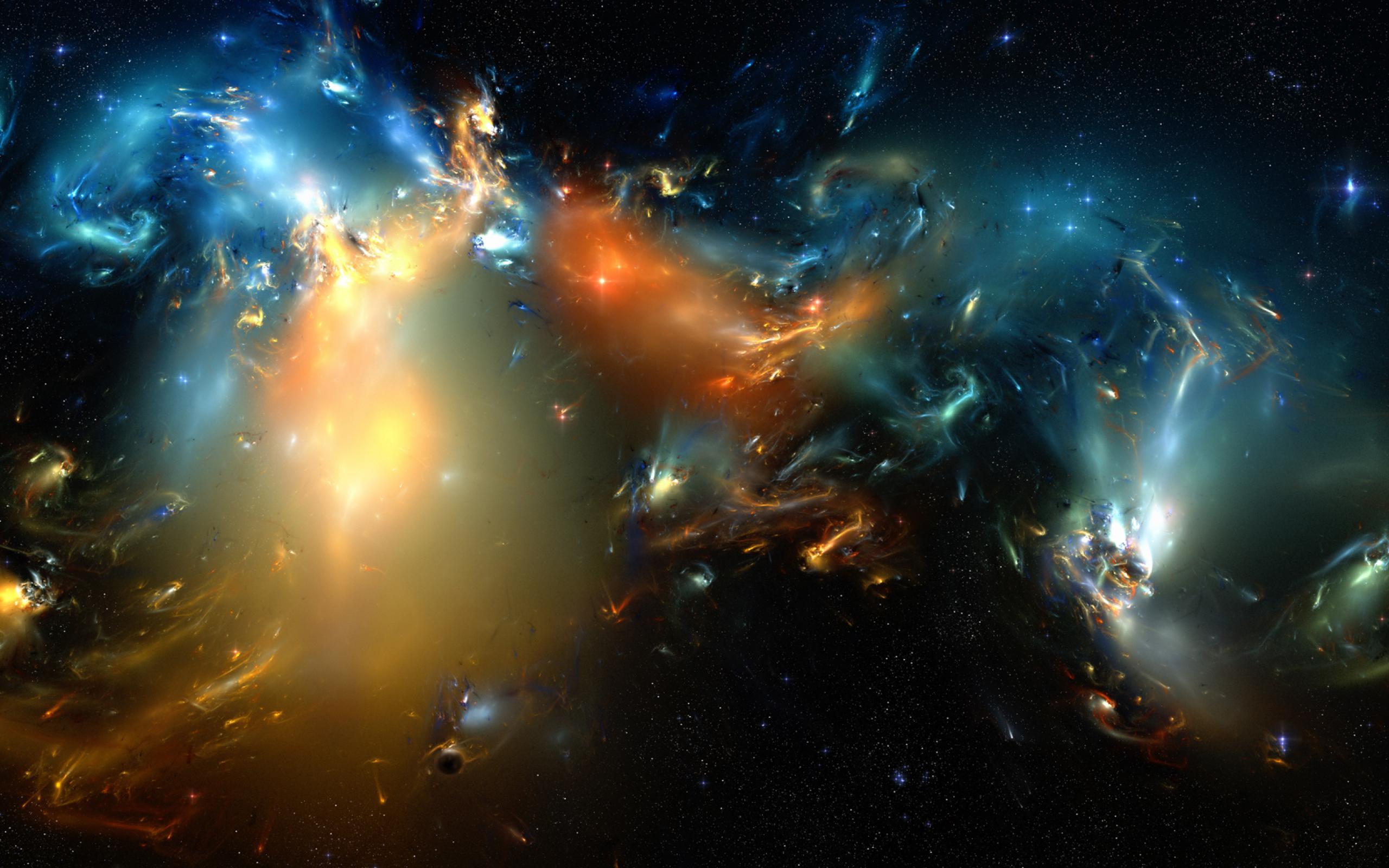 Nebulosa colorata nello spazio, 2560x1600 2K+, Laptop