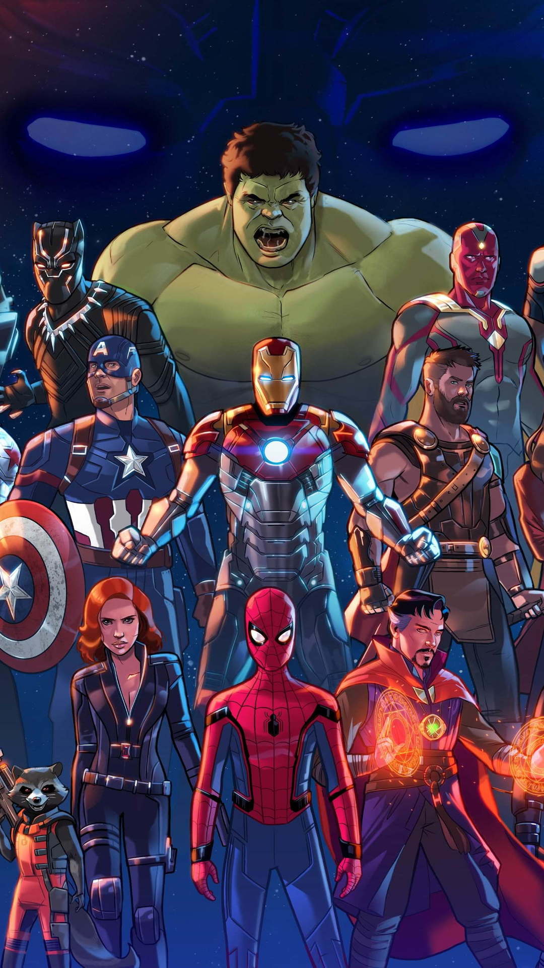 Avengers Marvel gruppo eroi, MCU, 1080x1920 Full HD Verticale, iPhone