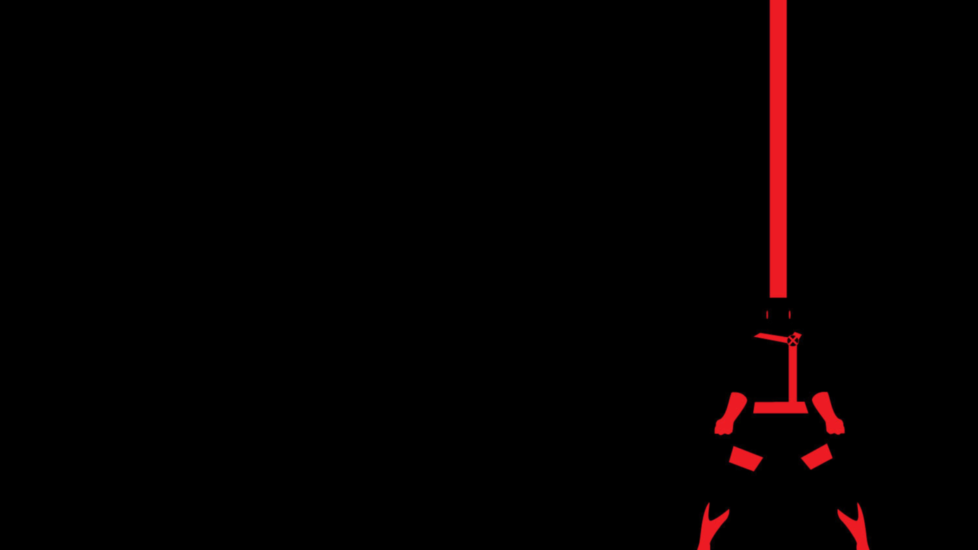 Iron Man minimalista sfondo nero, 1392x783 HD, PC Desktop