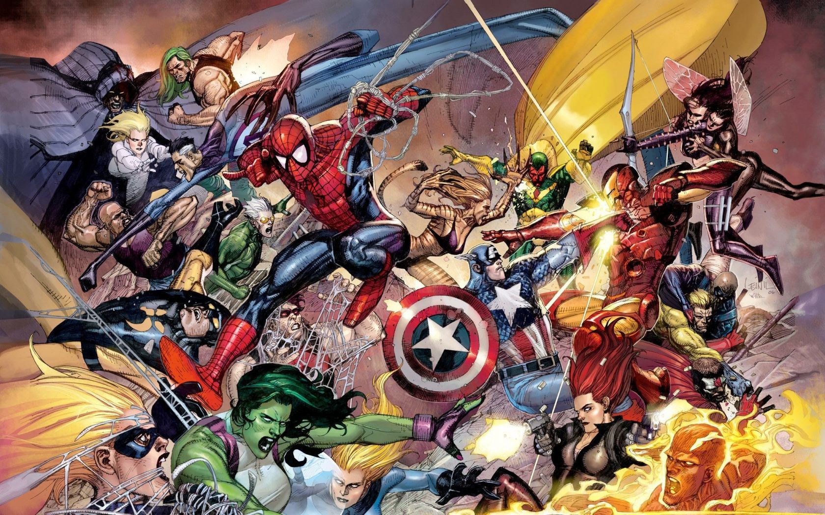 Supereroi Marvel in battaglia, 1680x1050 HD Ready, Desktop