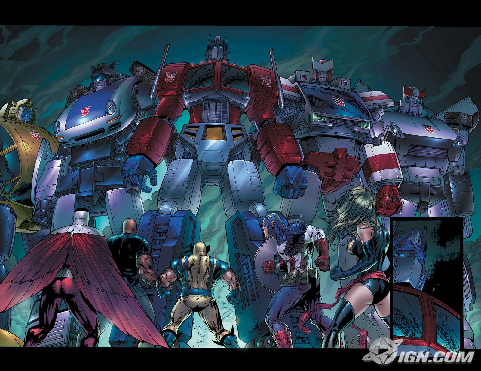 Transformers e supereroi Marvel, 1600x1237 HD, Desktop