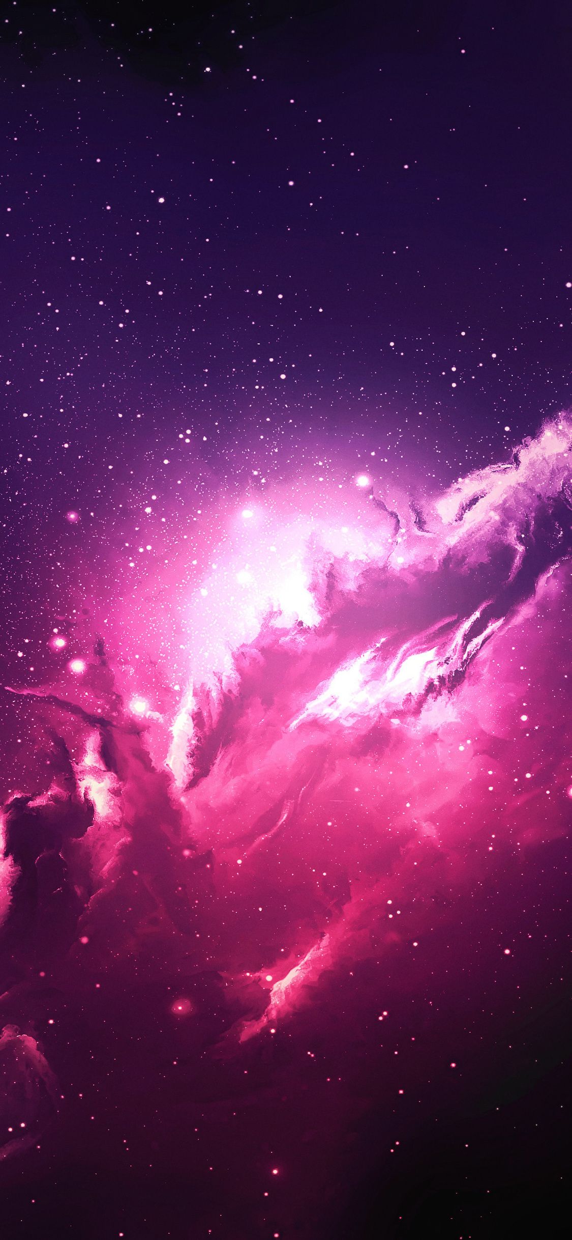 Nebulosa rosa con stelle, 1125x2436 Full HD Verticale, iPhone Air