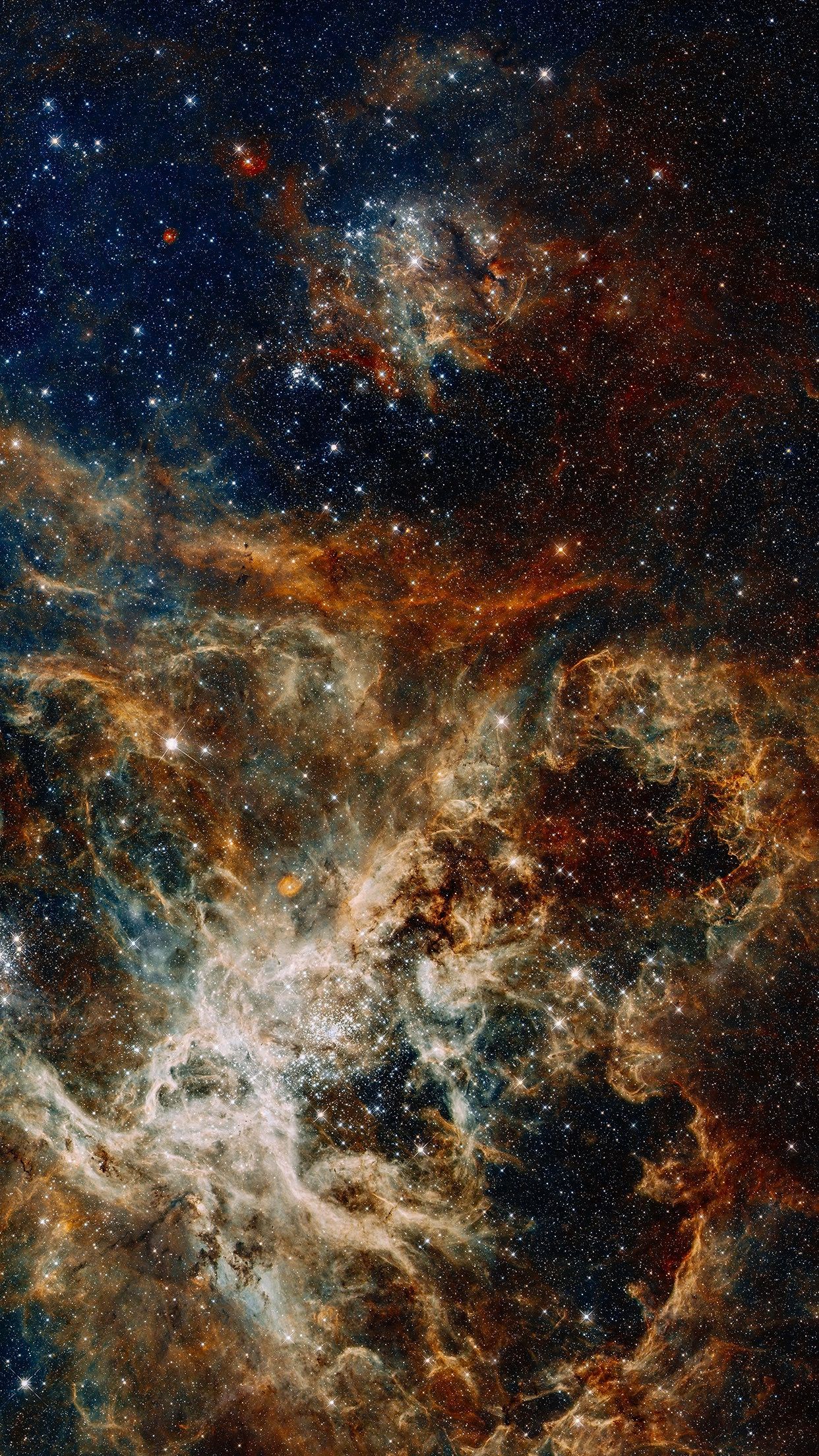 Nebulosa spaziale colorata, 1242x2208 Verticale, iPhone Plus