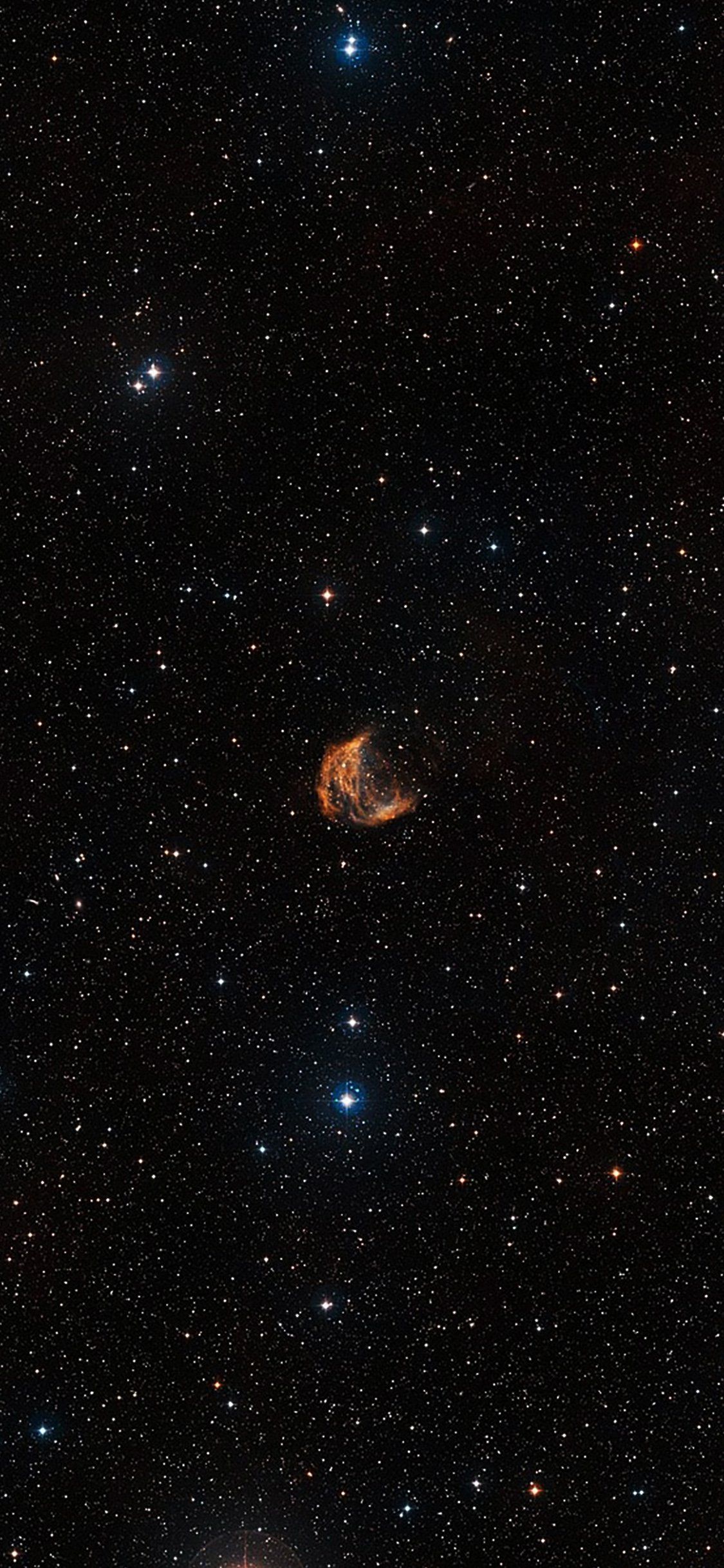 Nebulosa arancione e stelle, 1125x2436 Verticale, iPhone Pro