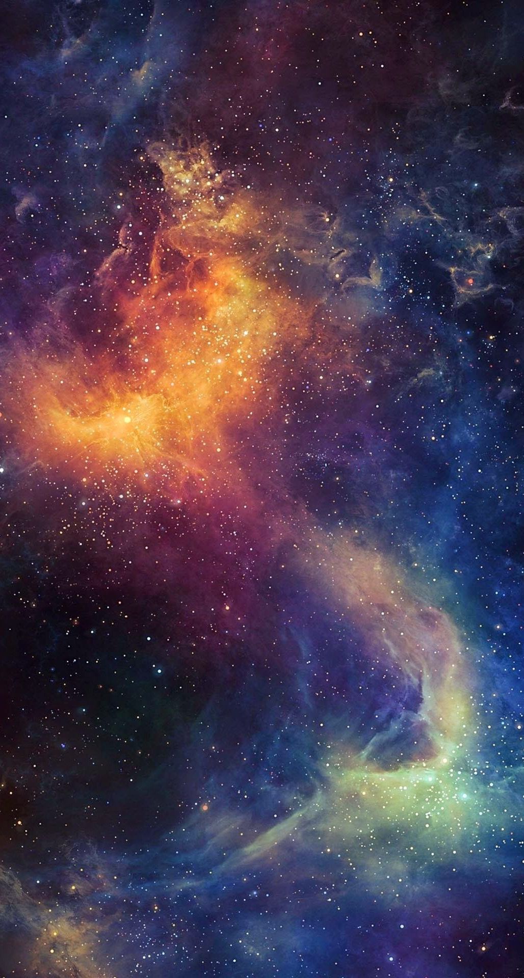 Nebulosa colorata spazio, 1028x1920 Full HD Verticale, iPhone Pro Max