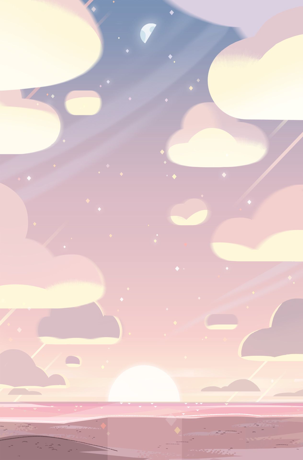 Cielo pastello con nuvole, 1265x1920 Full HD Verticale, iPhone Plus