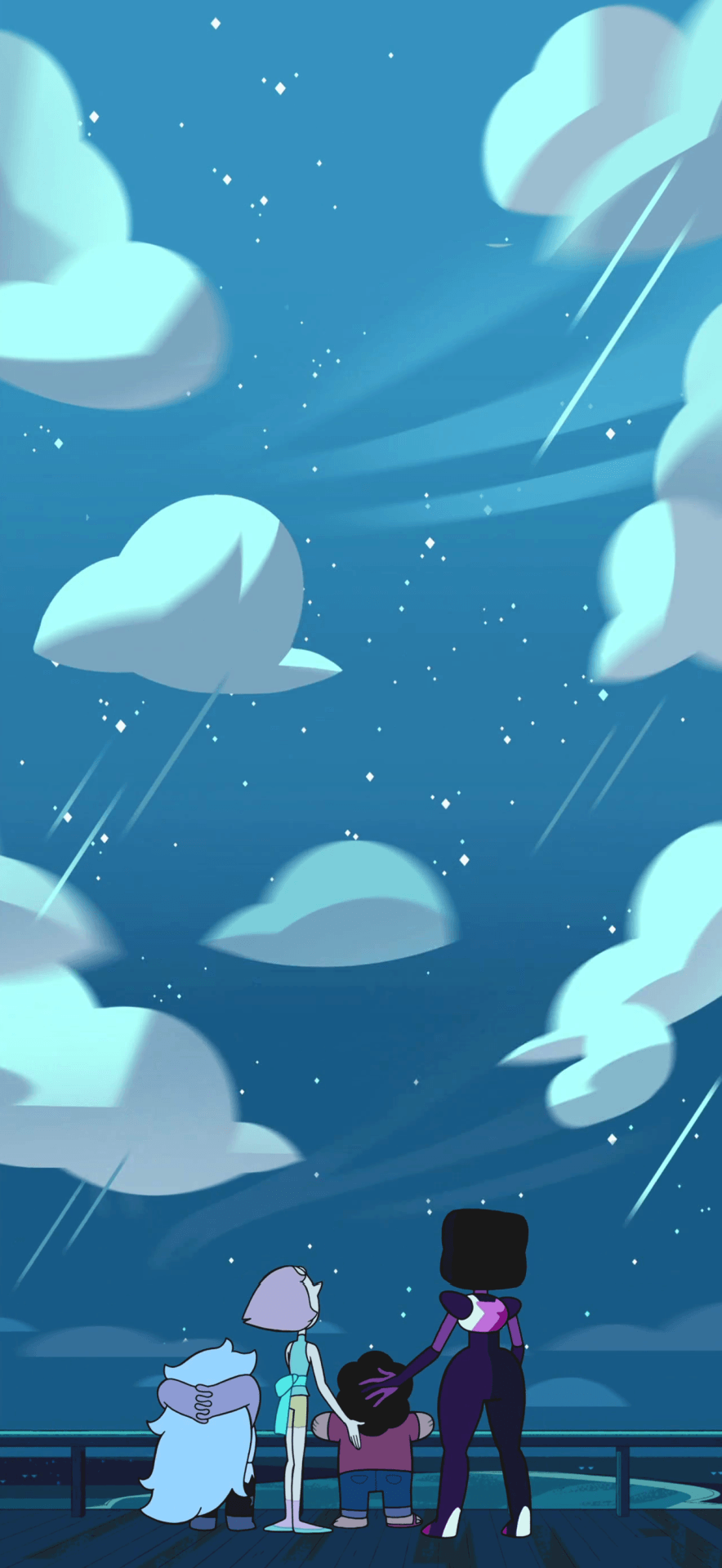 Steven Universe personaggi cielo stellato, 884x1920 Full HD Verticale, iPhone