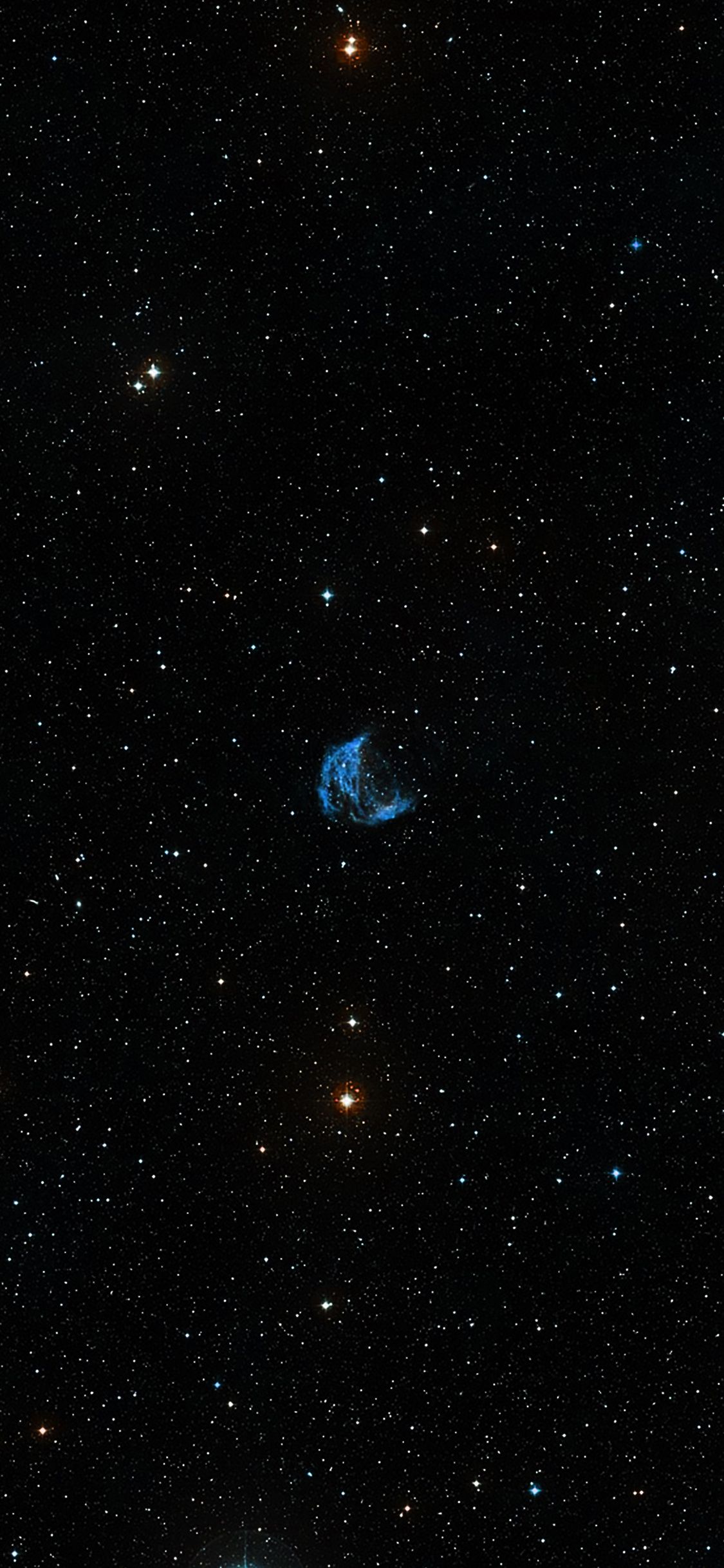 Nebulosa blu spazio stellato, 1125x2436 Verticale, iPhone Air