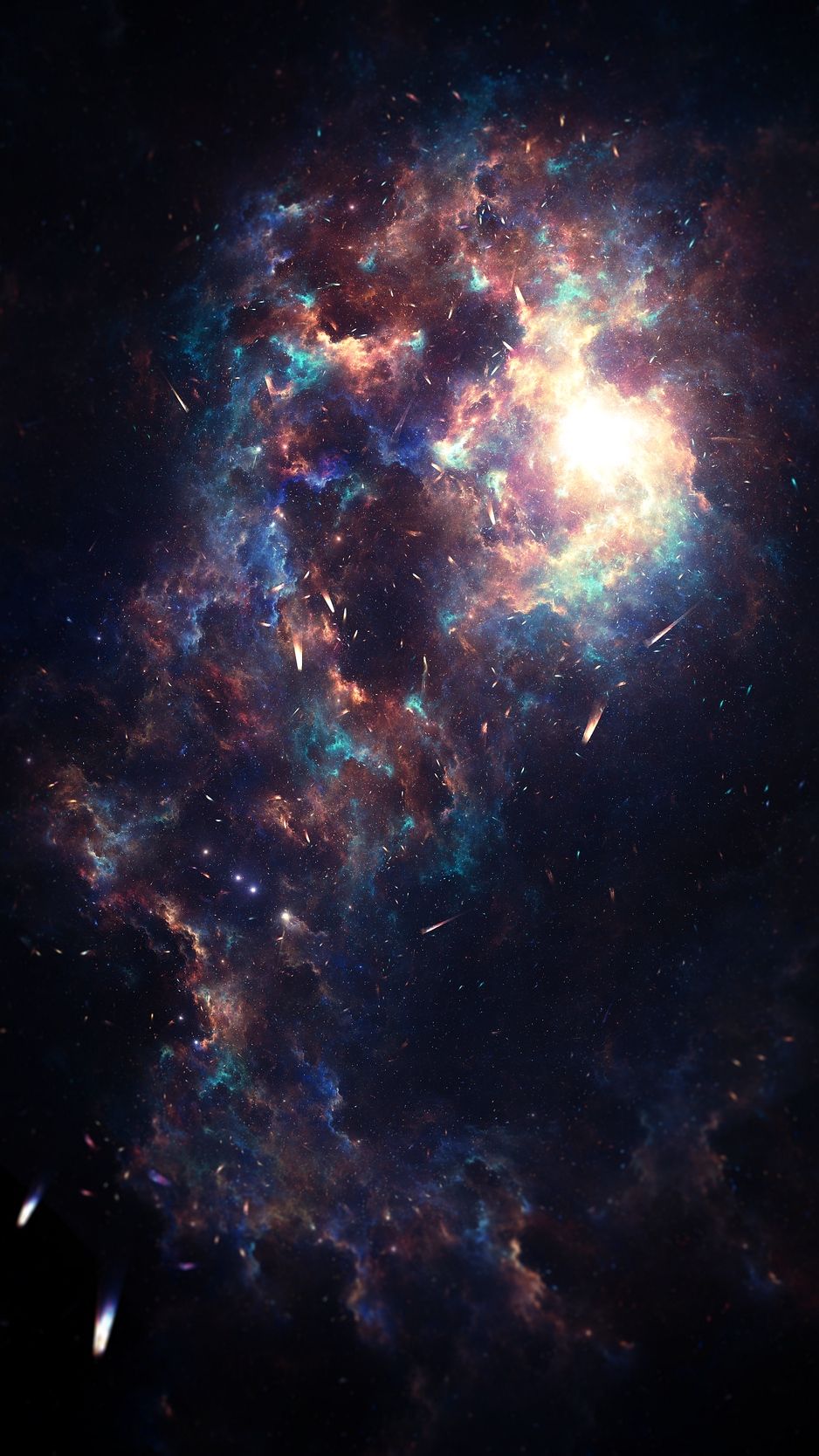 Nebulosa e stelle spaziali, 938x1668 Verticale, iPhone Pro