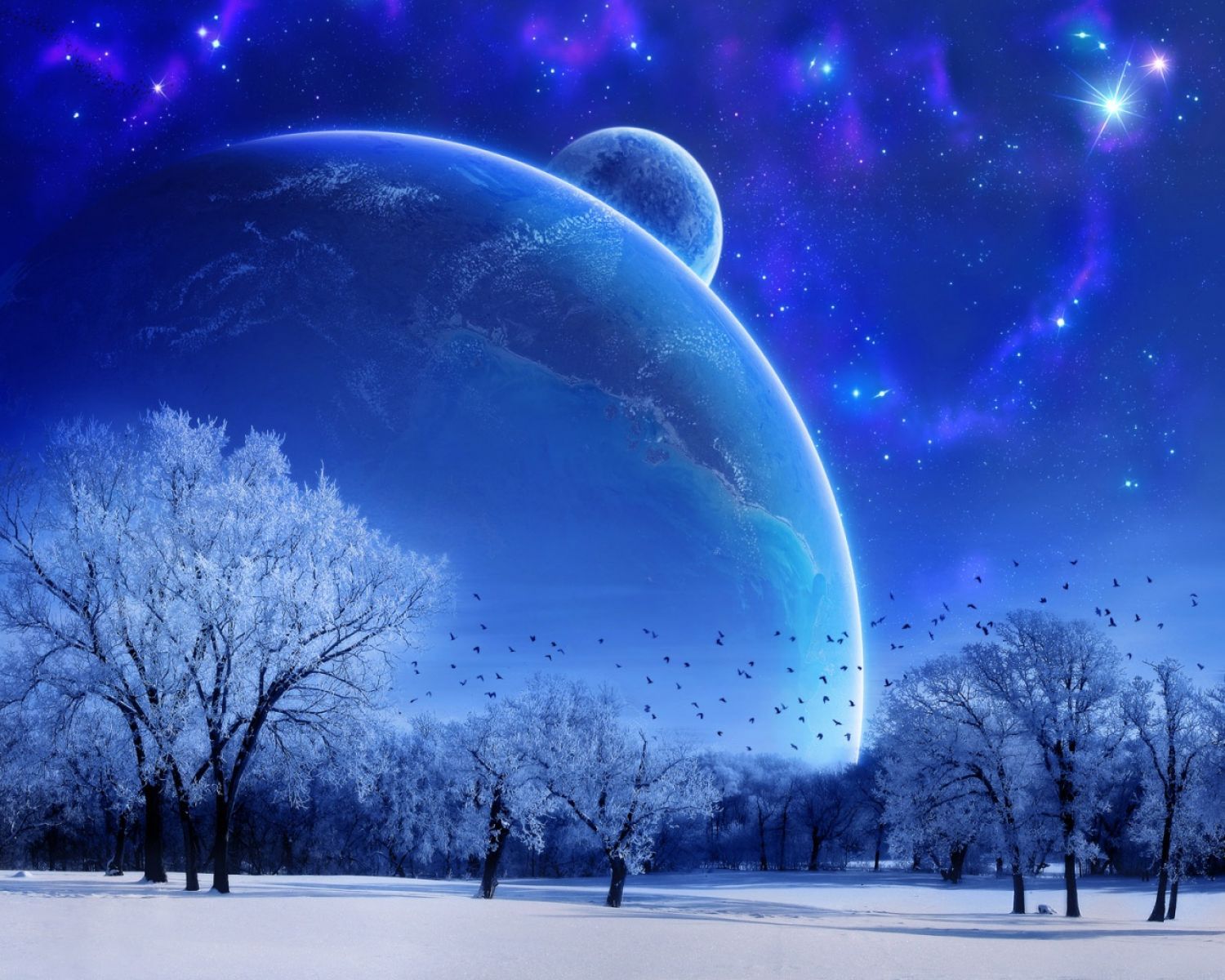 Pianeti nel cielo invernale, 1500x1200 HD, Desktop