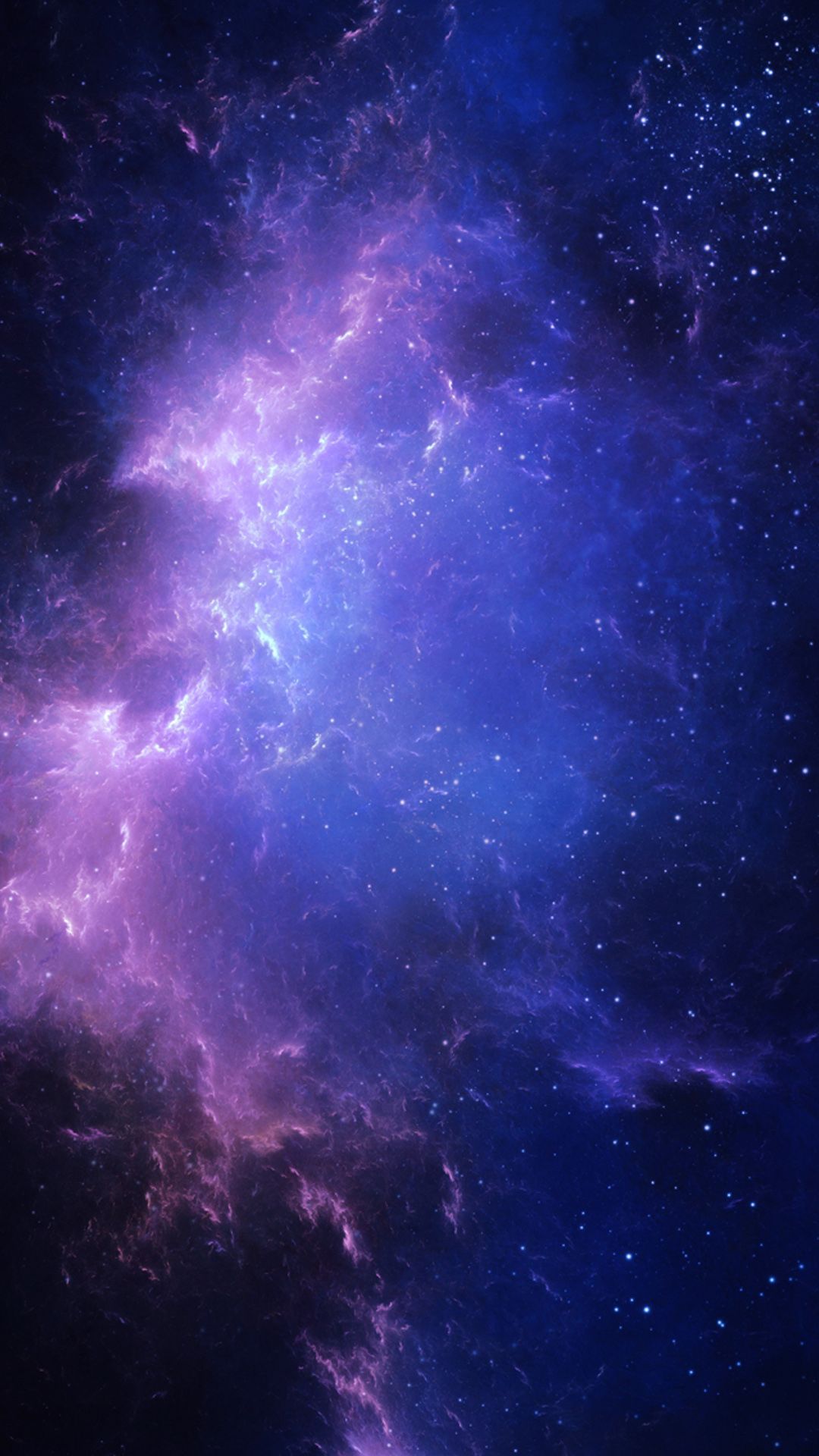 Nebulosa viola e blu stellata, 1080x1920 Verticale, Mobile